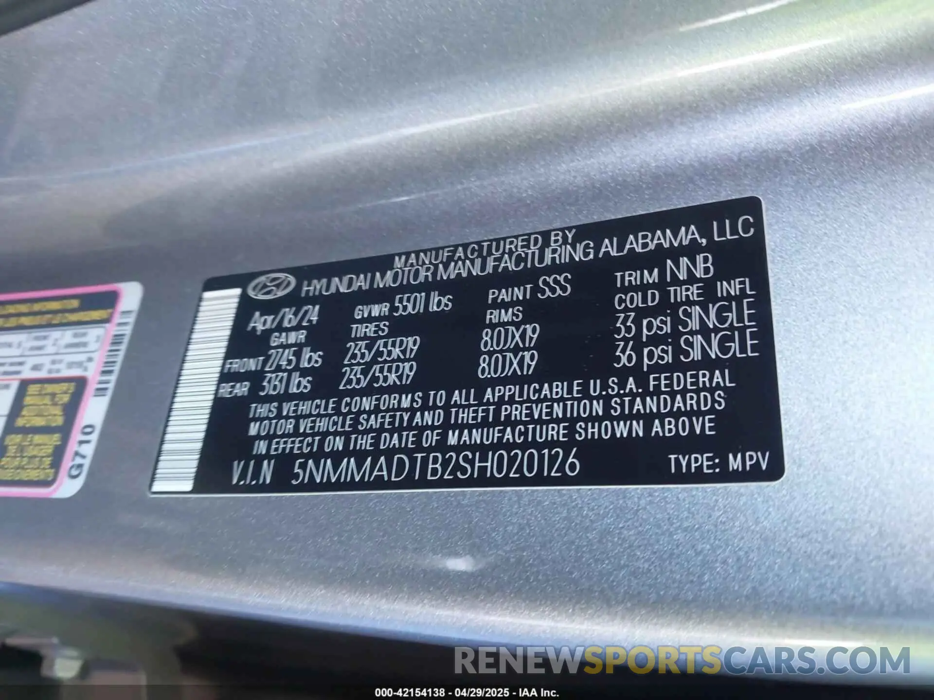 9 Photograph of a damaged car 5NMMADTB2SH020126 GENESIS GV70 2025