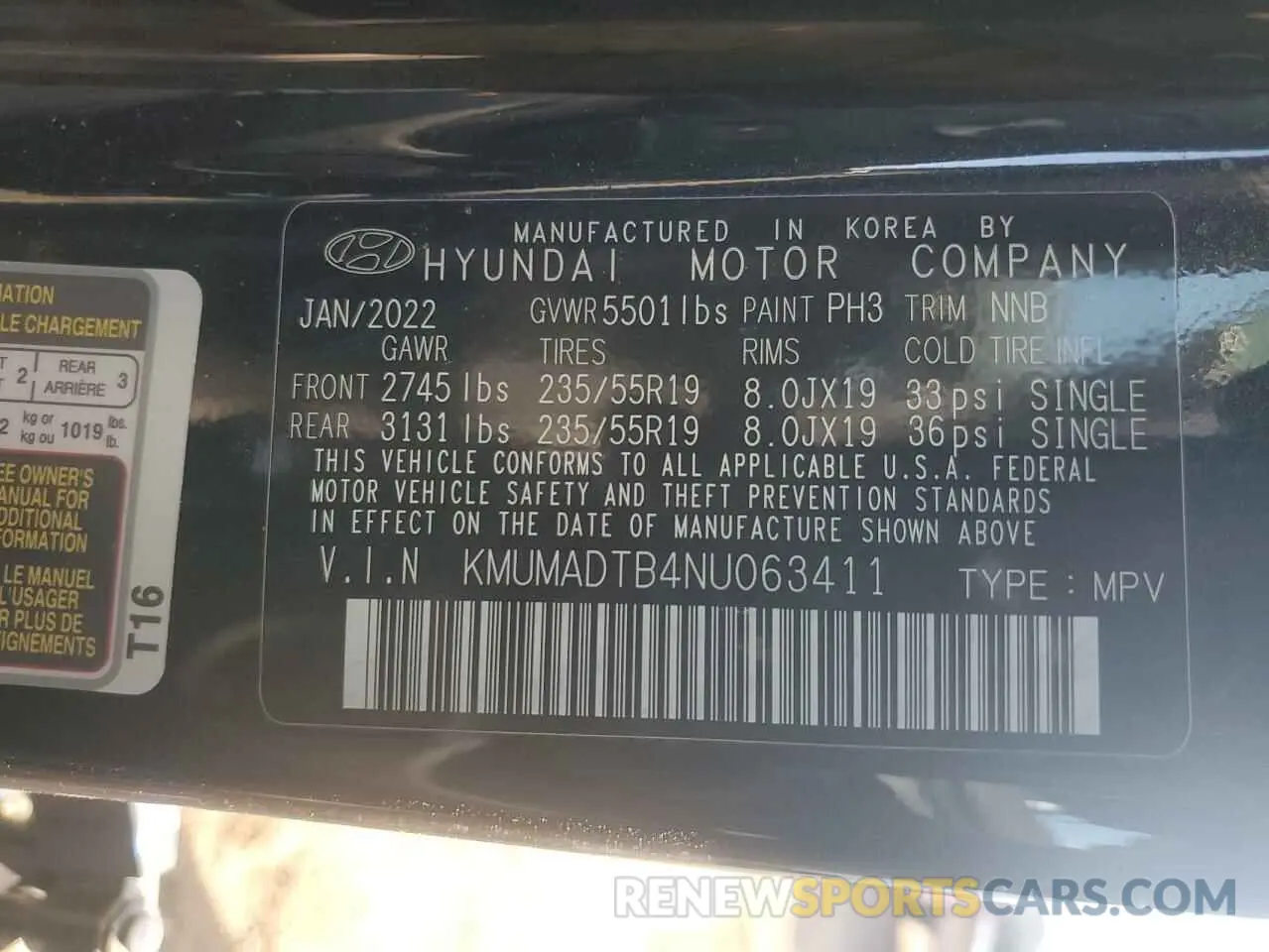 13 Photograph of a damaged car KMUMADTB4NU063411 GENESIS GV70 BASE 2022