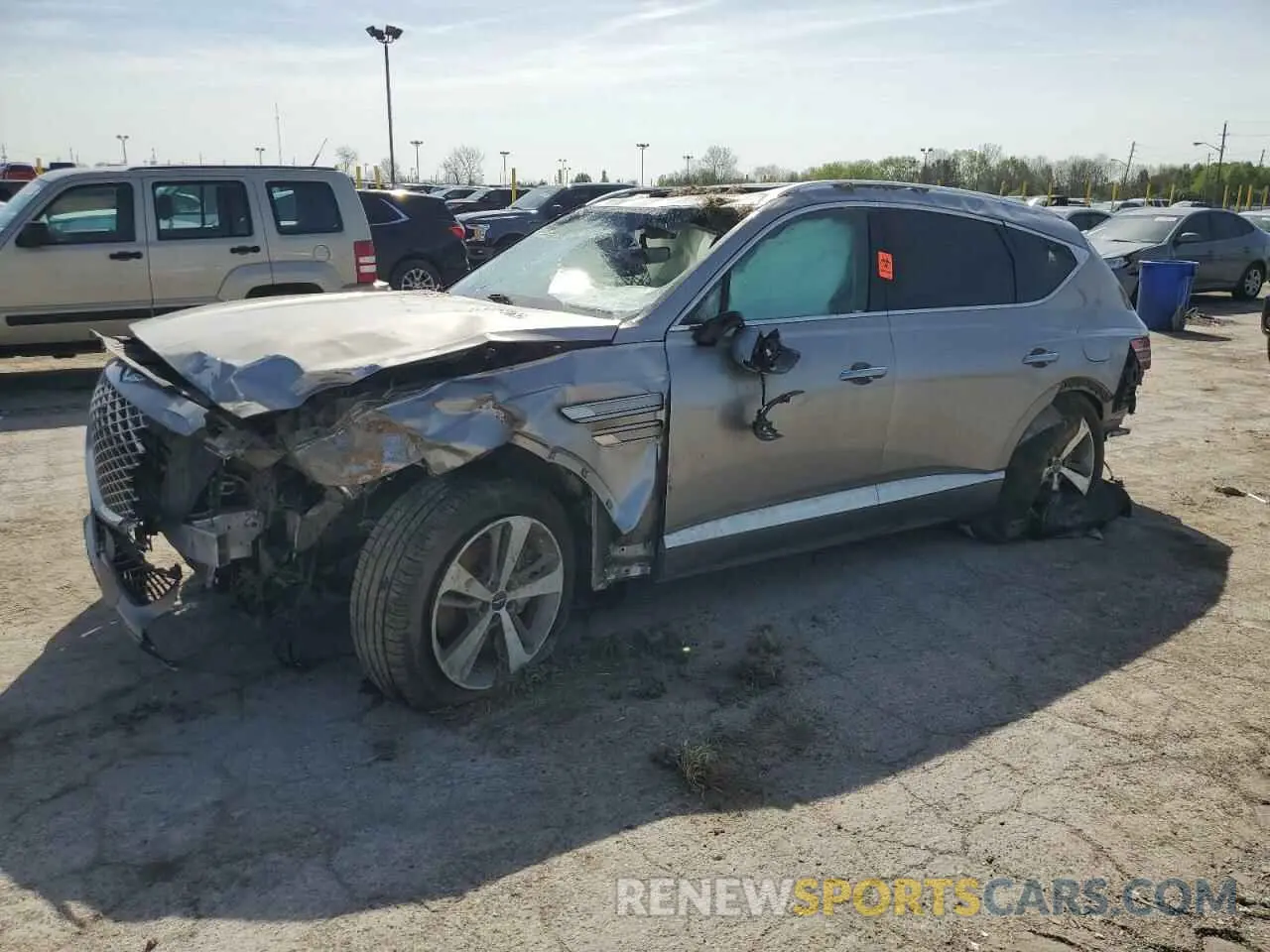 1 Photograph of a damaged car KMUHBDSB0MU034504 GENESIS GV80 2021