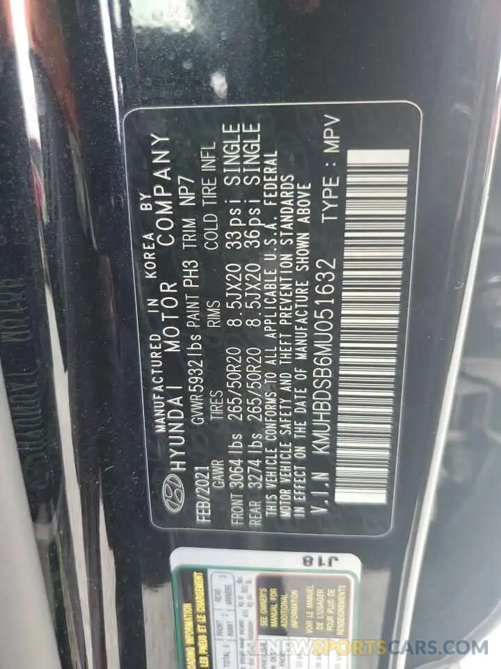 13 Photograph of a damaged car KMUHBDSB6MU051632 GENESIS GV80 2021