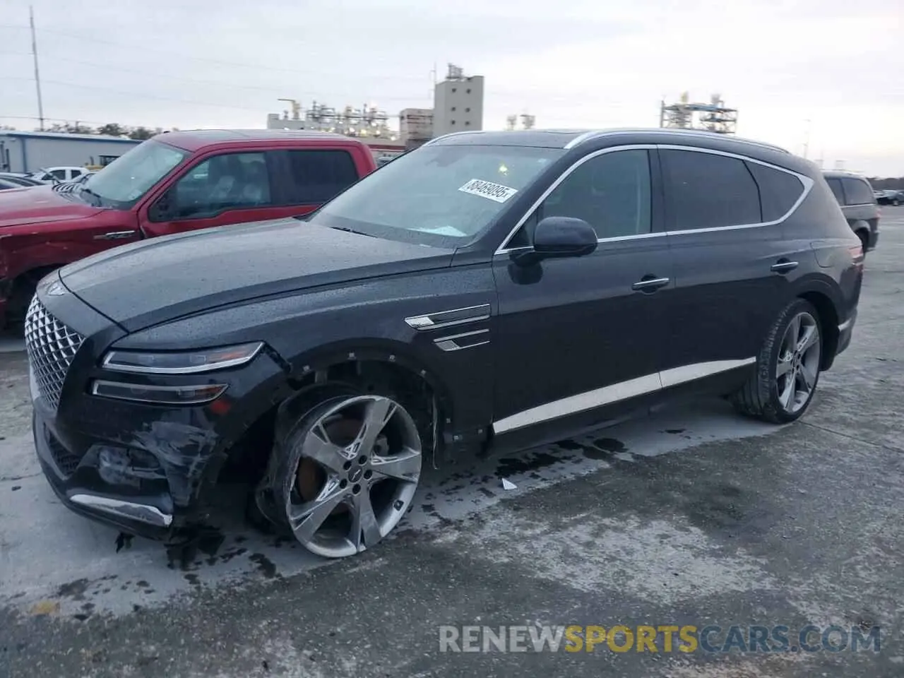 1 Photograph of a damaged car KMUHBDSB9MU071244 GENESIS GV80 2021