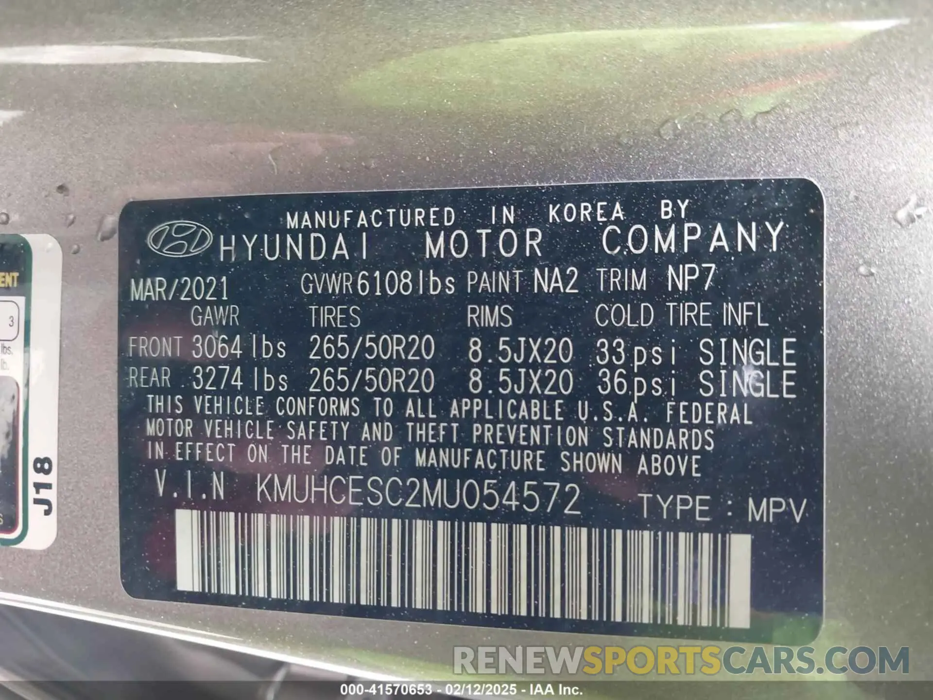 9 Photograph of a damaged car KMUHCESC2MU054572 GENESIS GV80 2021