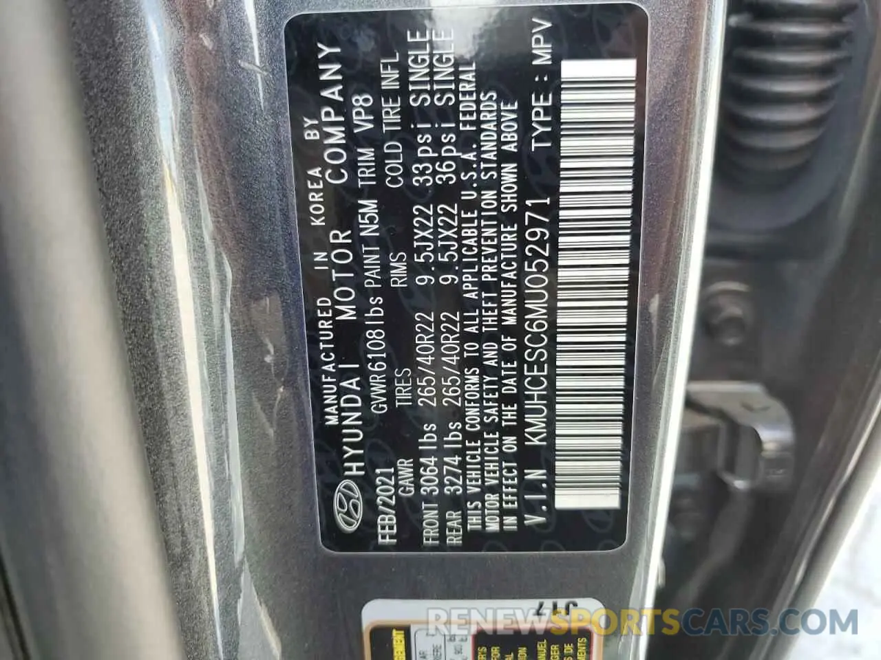 13 Photograph of a damaged car KMUHCESC6MU052971 GENESIS GV80 2021