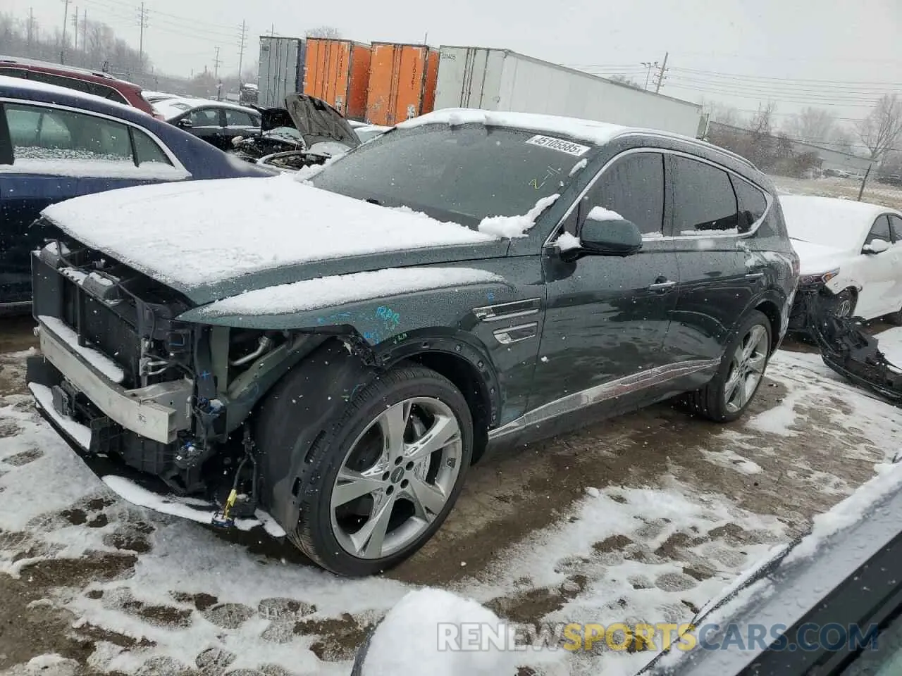 1 Photograph of a damaged car KMUHCESC9MU074852 GENESIS GV80 2021