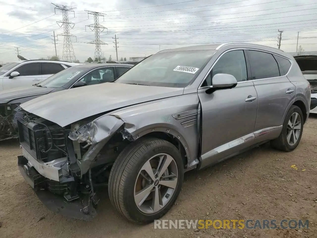 1 Photograph of a damaged car KMUHBDSB0NU080352 GENESIS GV80 2022