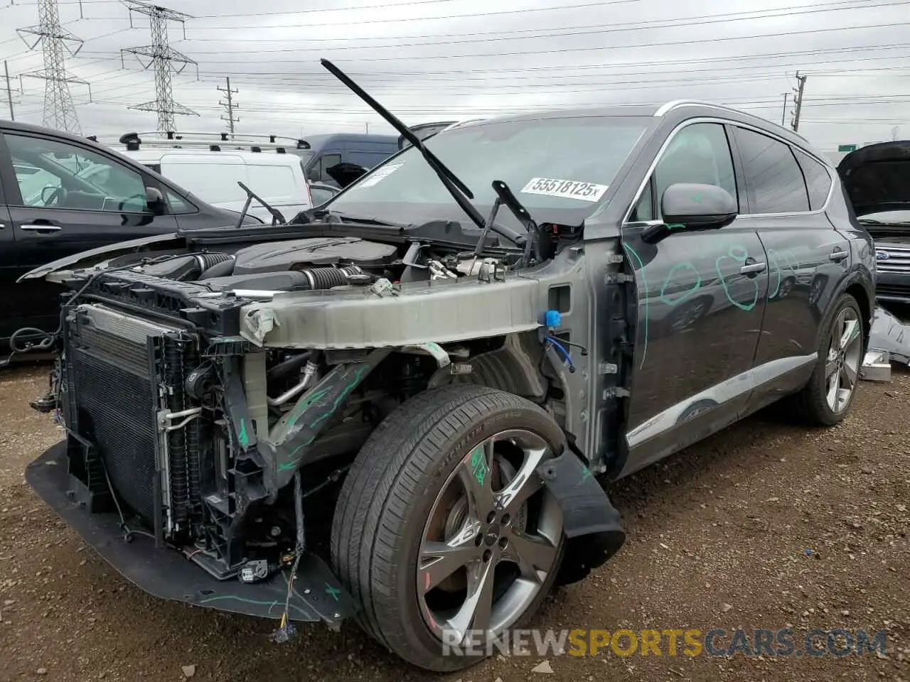 1 Photograph of a damaged car KMUHCESC0NU083165 GENESIS GV80 2022
