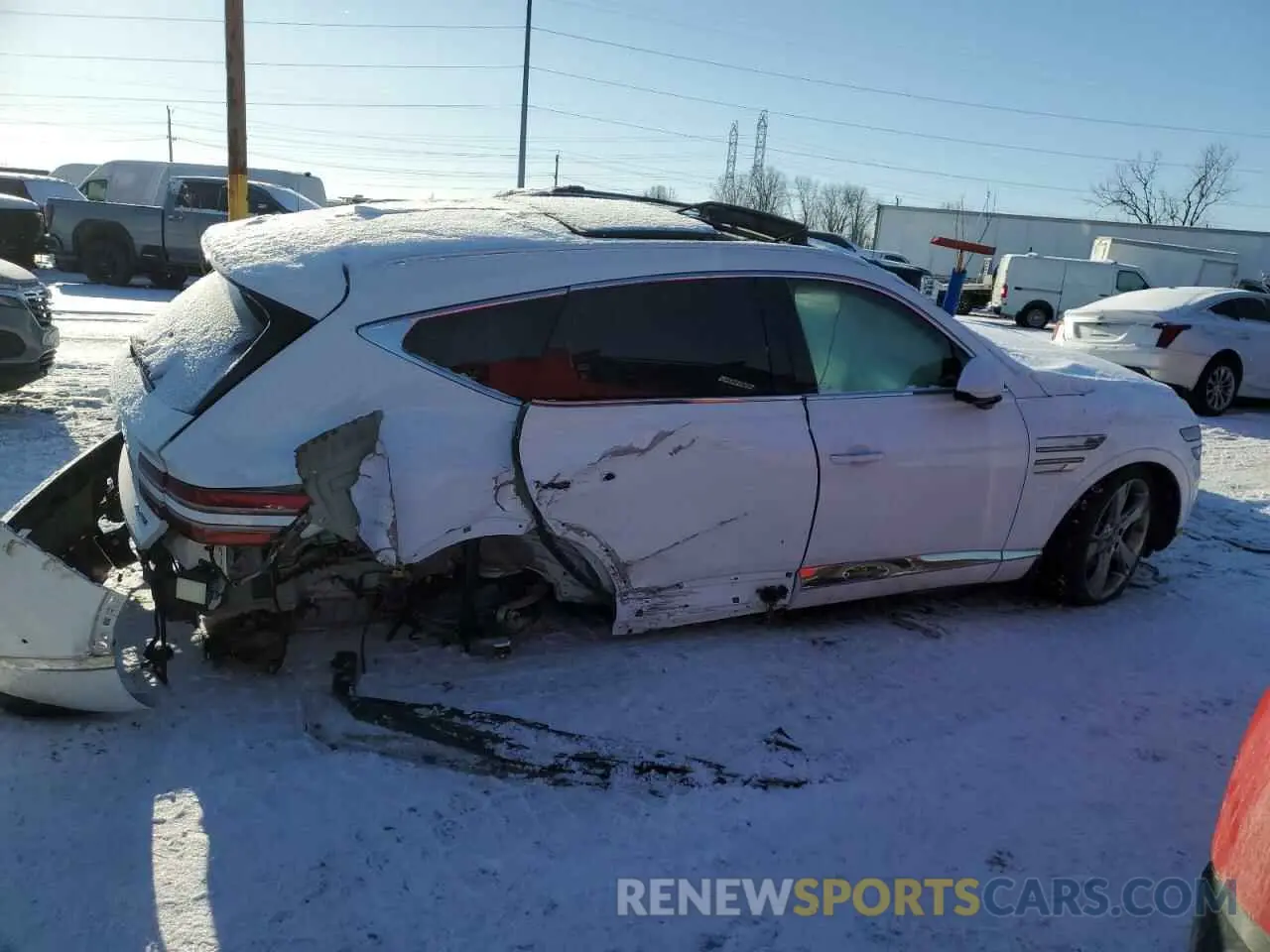 3 Photograph of a damaged car KMUHCESC6NU083400 GENESIS GV80 2022