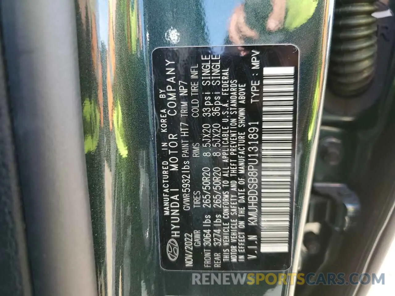 13 Photograph of a damaged car KMUHBDSB8PU131891 GENESIS GV80 2023