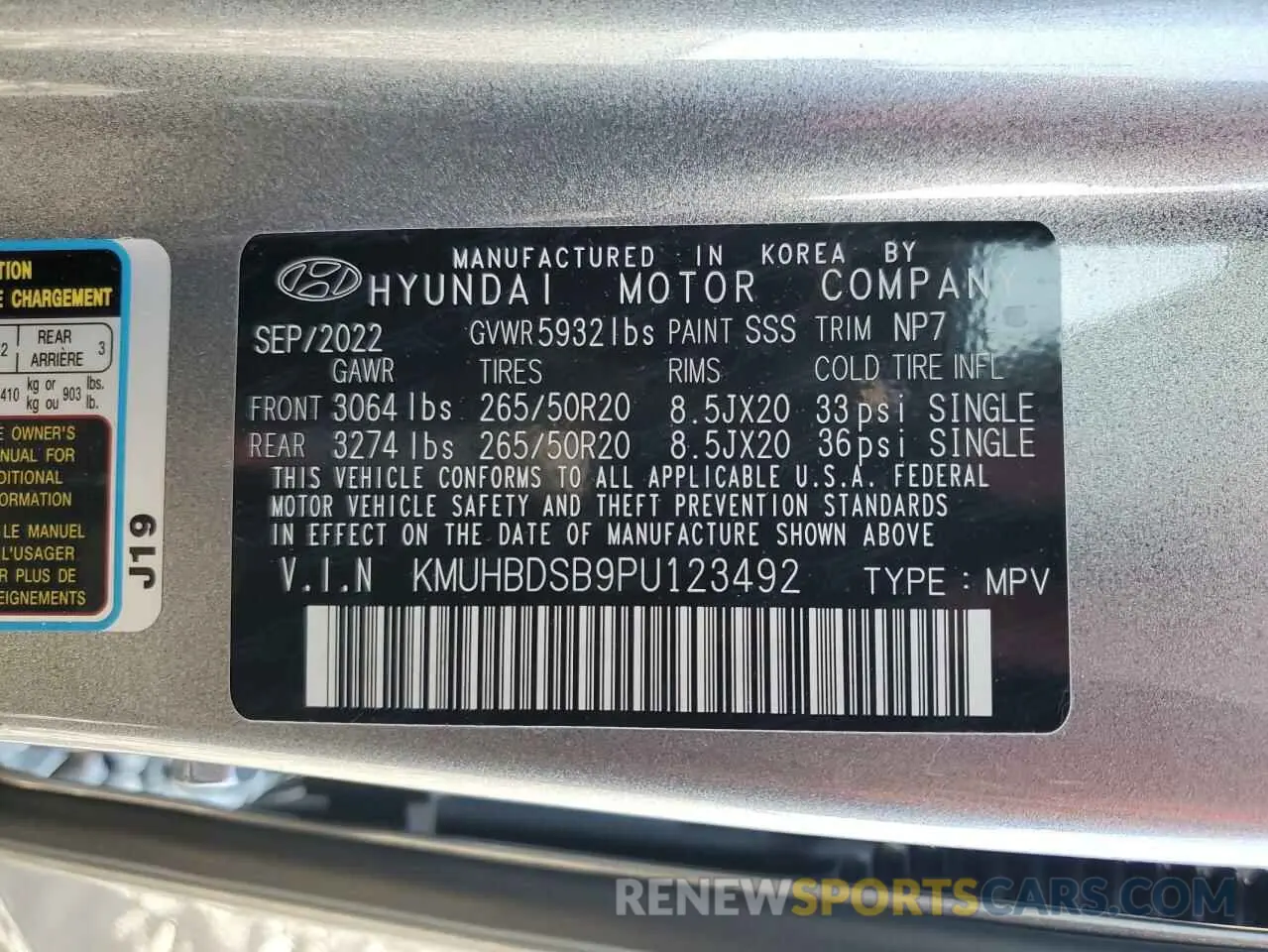 14 Photograph of a damaged car KMUHBDSB9PU123492 GENESIS GV80 2023