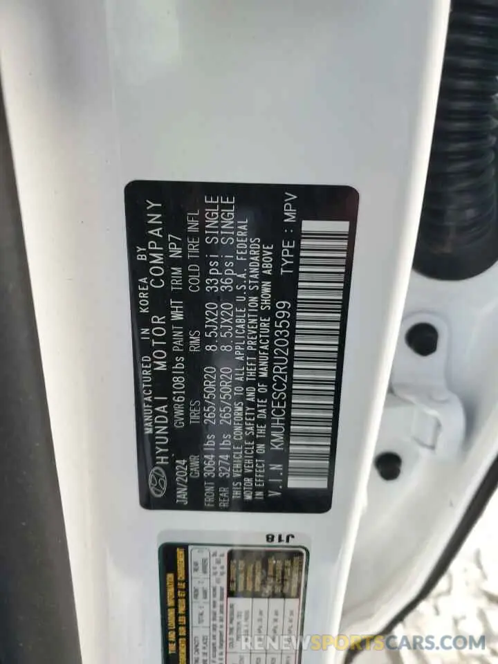 13 Photograph of a damaged car KMUHCESC2RU203599 GENESIS GV80 2024