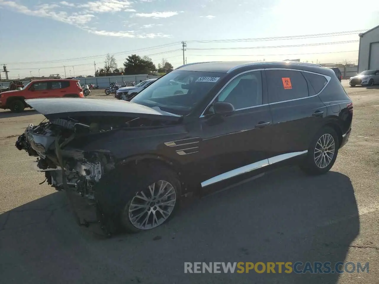1 Photograph of a damaged car KMUHFESB6SU236741 GENESIS GV80 STAND 2025