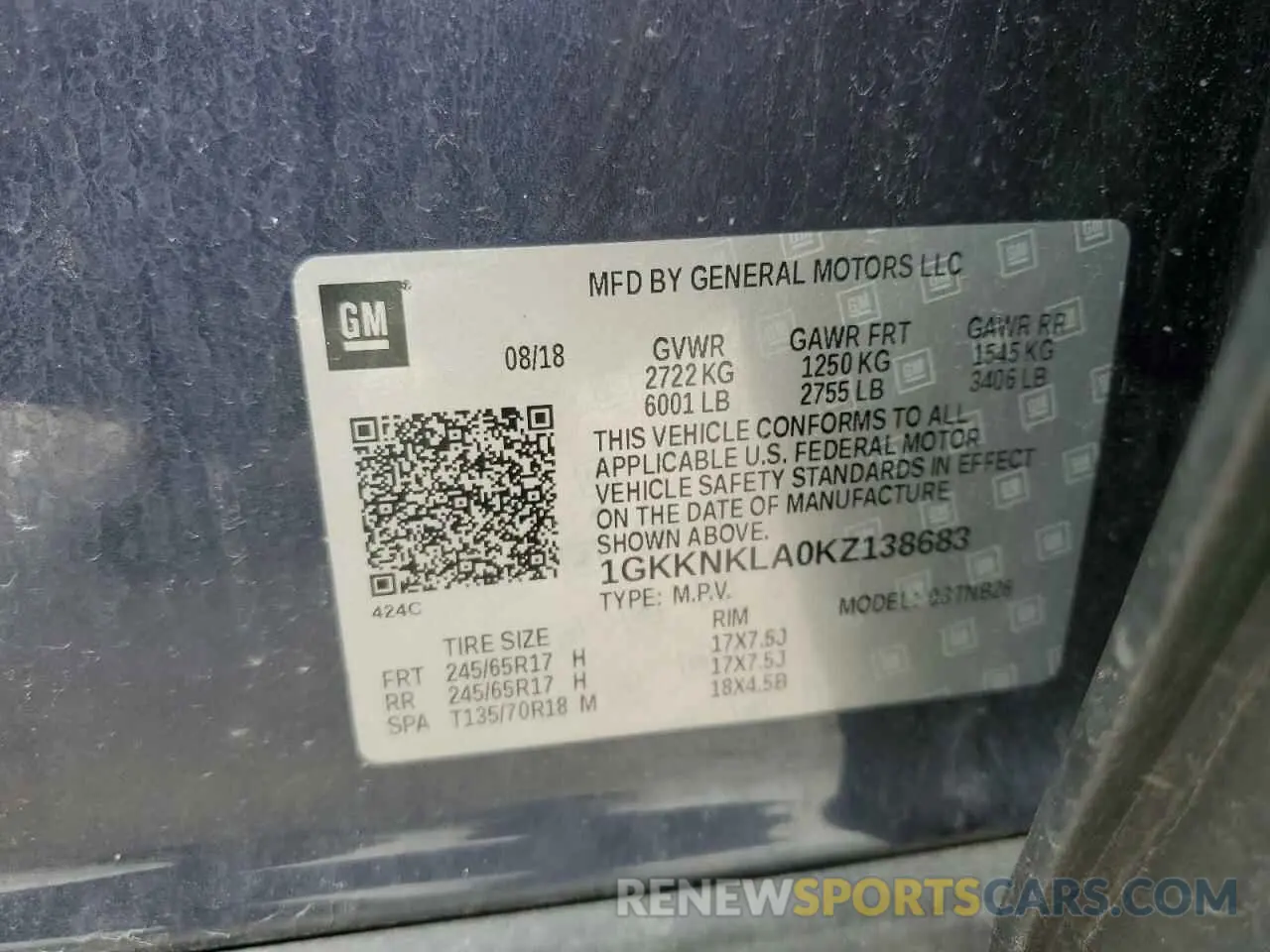 15 Photograph of a damaged car 1GKKNKLA0KZ138683 GMC ACADIA 2019