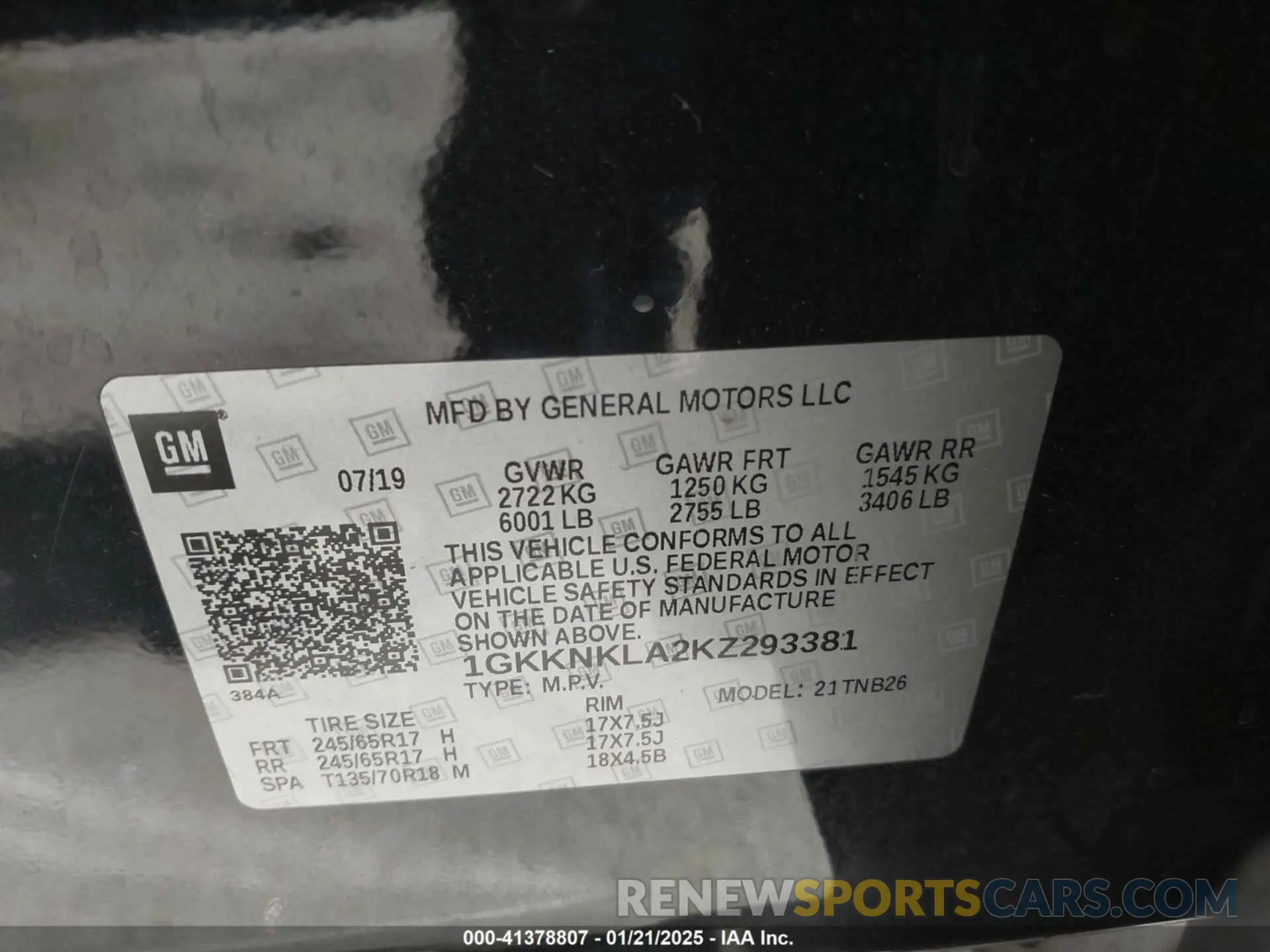 9 Photograph of a damaged car 1GKKNKLA2KZ293381 GMC ACADIA 2019