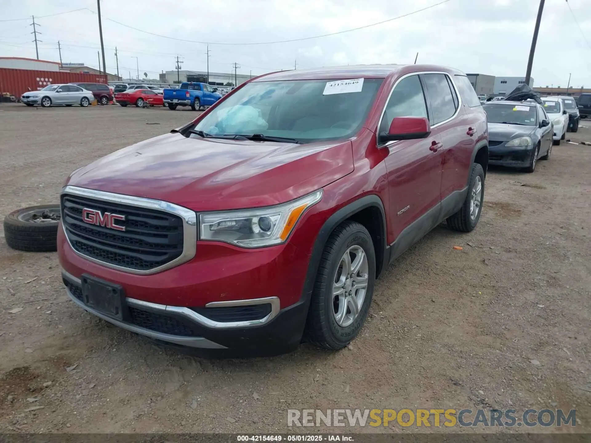 2 Photograph of a damaged car 1GKKNKLA3KZ238647 GMC ACADIA 2019