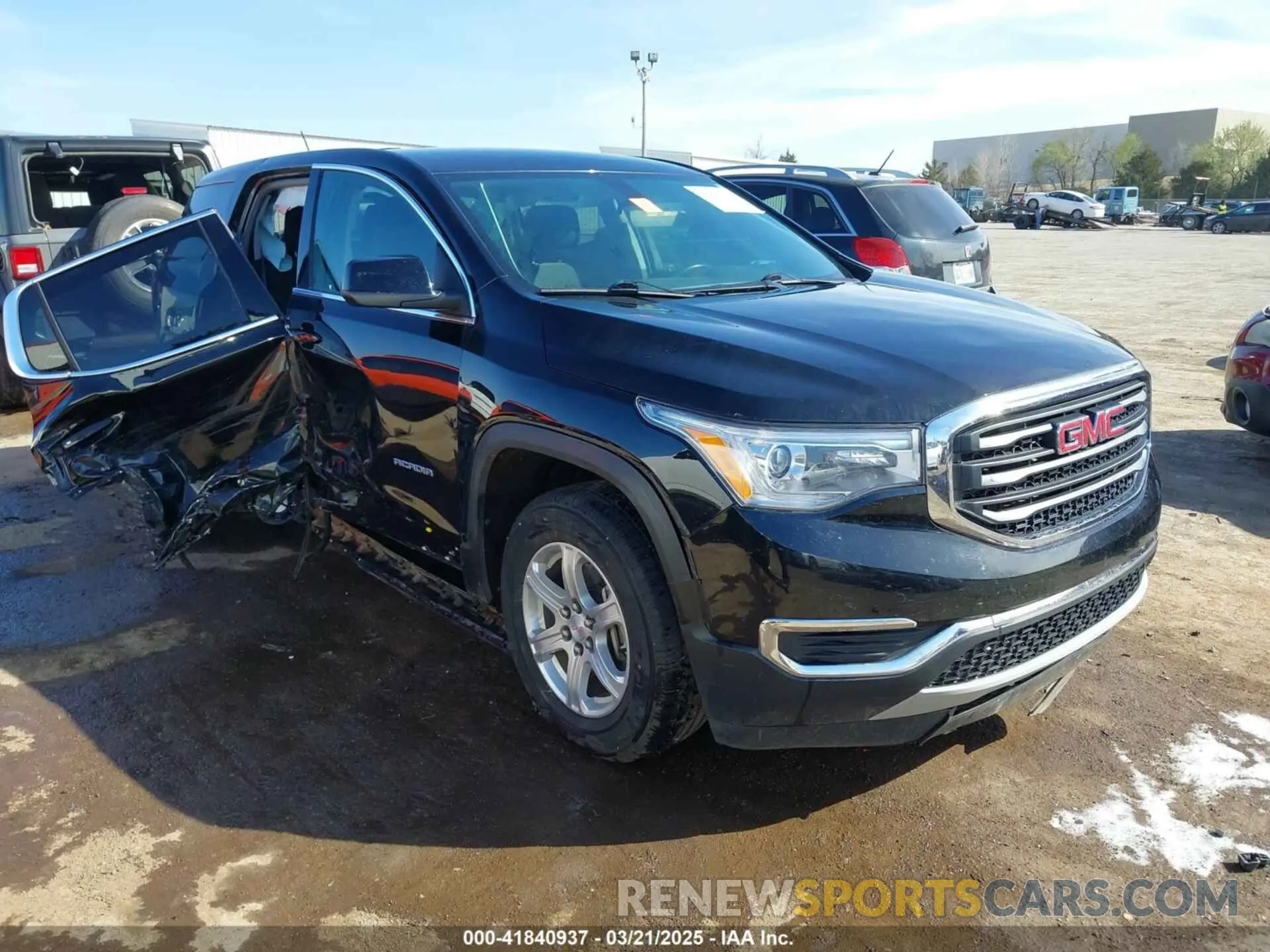 1 Photograph of a damaged car 1GKKNKLA6KZ224306 GMC ACADIA 2019