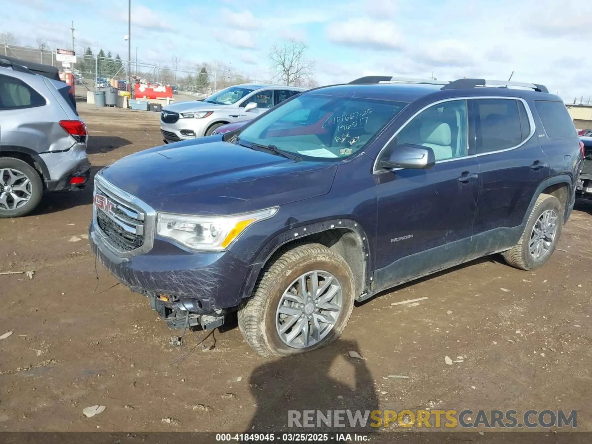 2 Photograph of a damaged car 1GKKNLLA1KZ196517 GMC ACADIA 2019