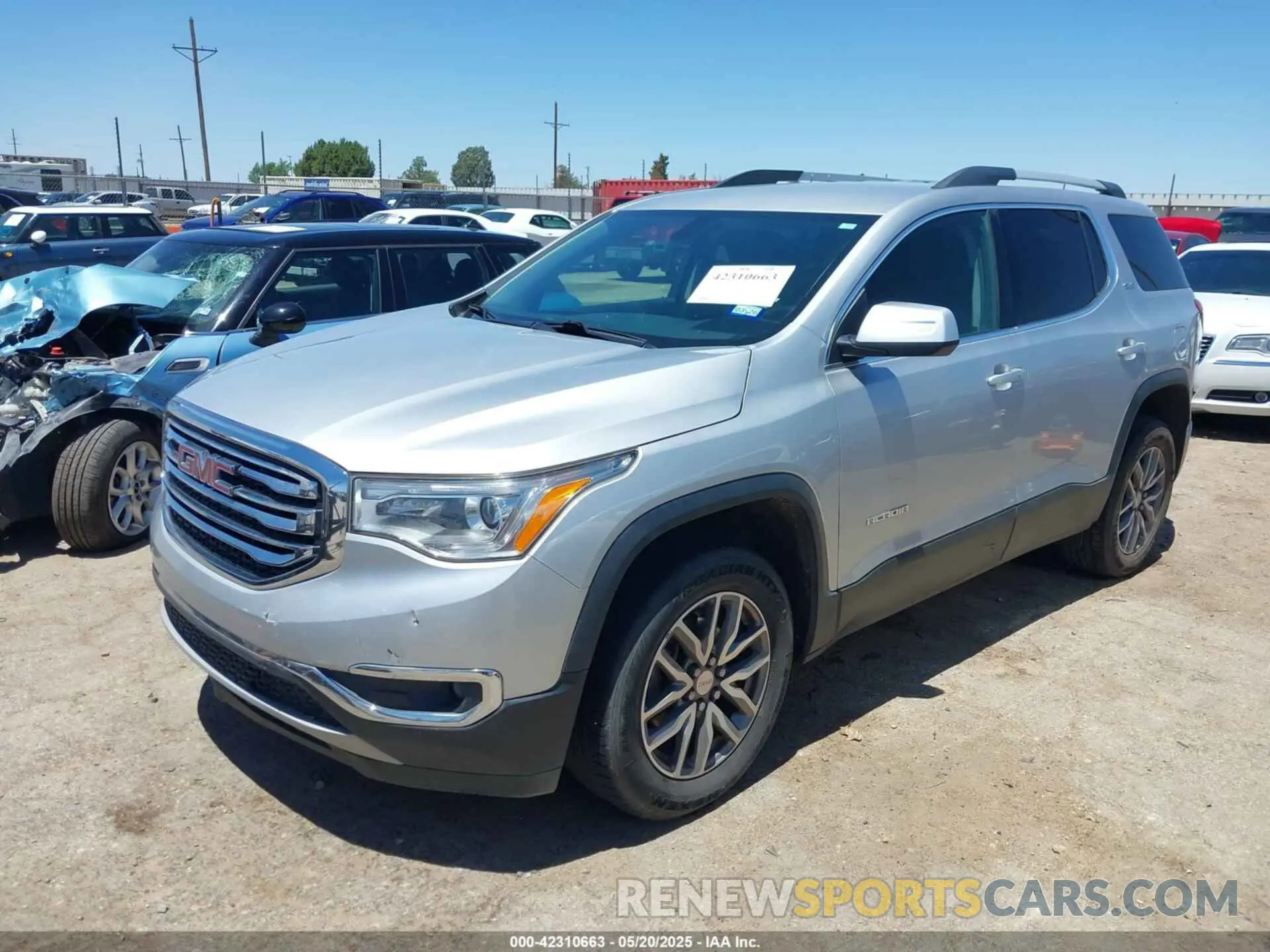 2 Photograph of a damaged car 1GKKNLLA1KZ269417 GMC ACADIA 2019