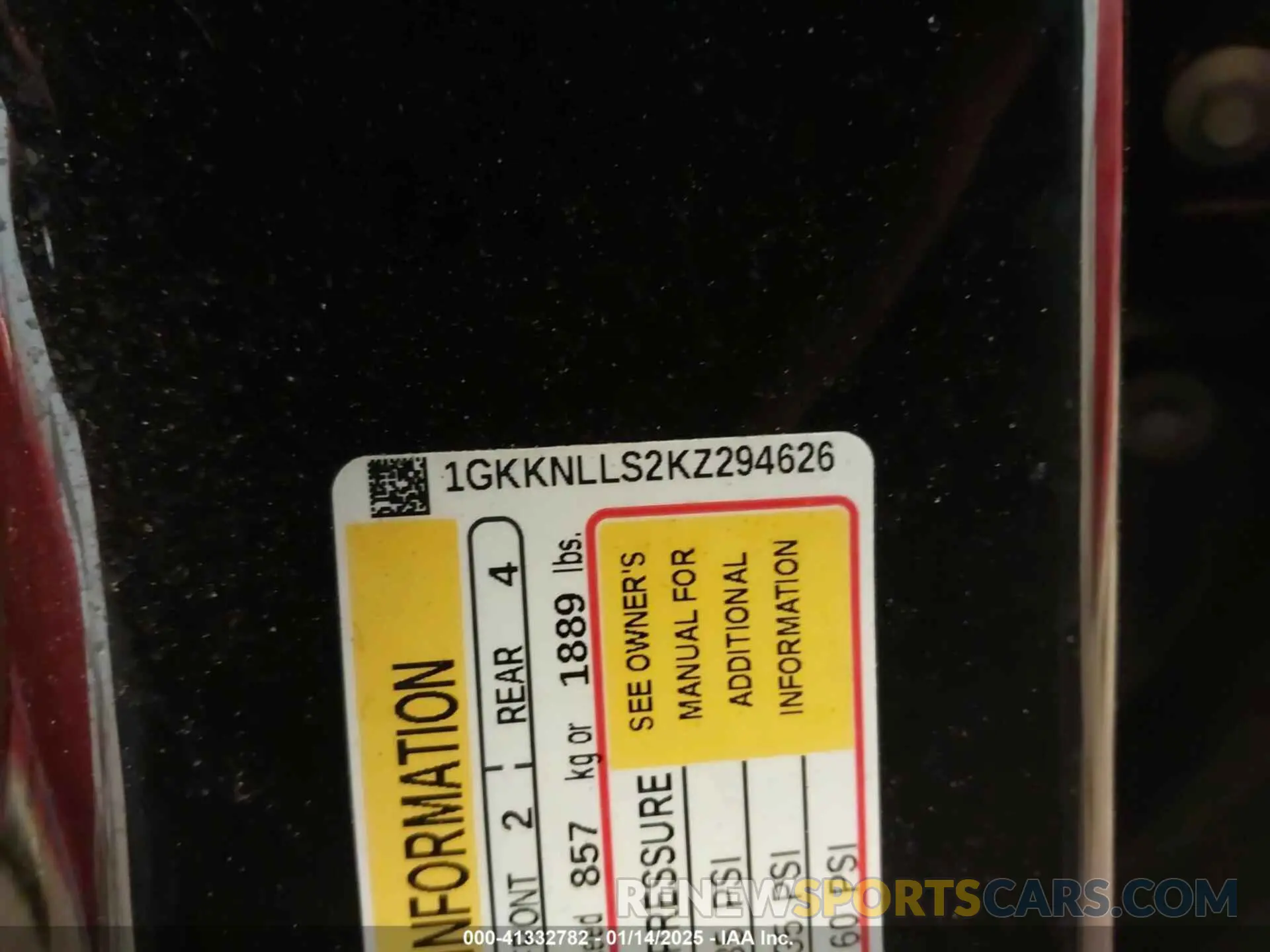 9 Photograph of a damaged car 1GKKNLLS2KZ294626 GMC ACADIA 2019