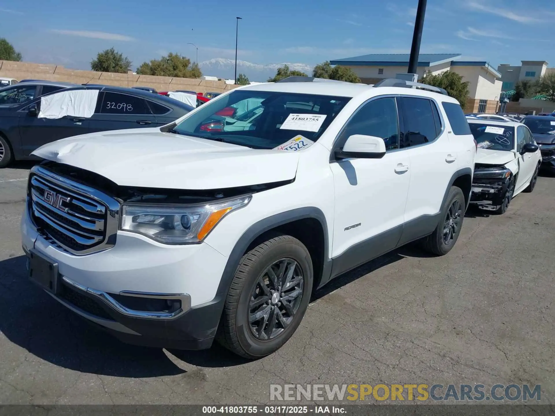 2 Photograph of a damaged car 1GKKNMLS0KZ235497 GMC ACADIA 2019
