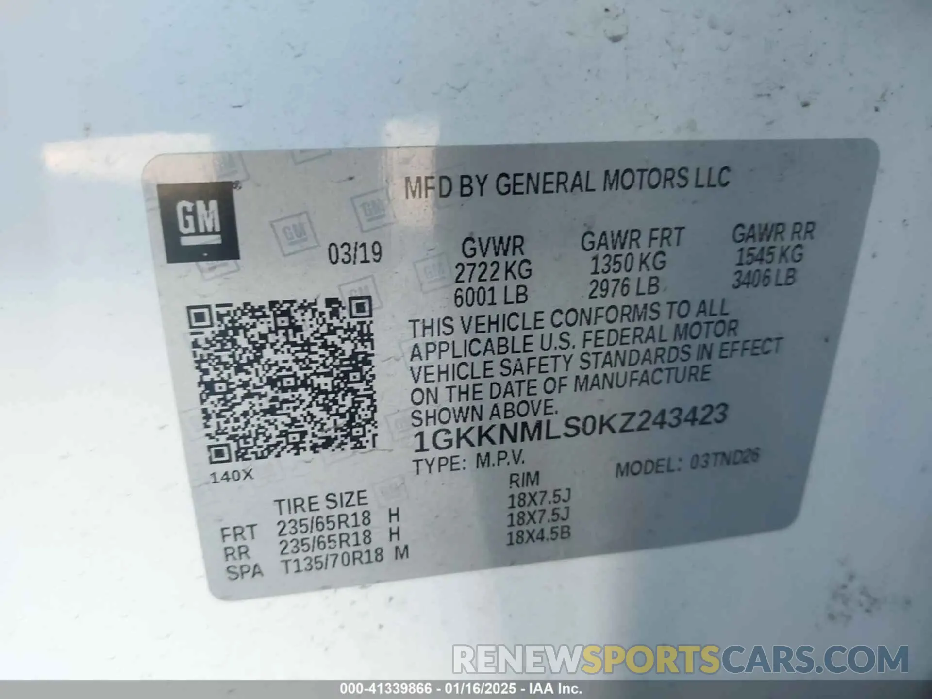 9 Photograph of a damaged car 1GKKNMLS0KZ243423 GMC ACADIA 2019