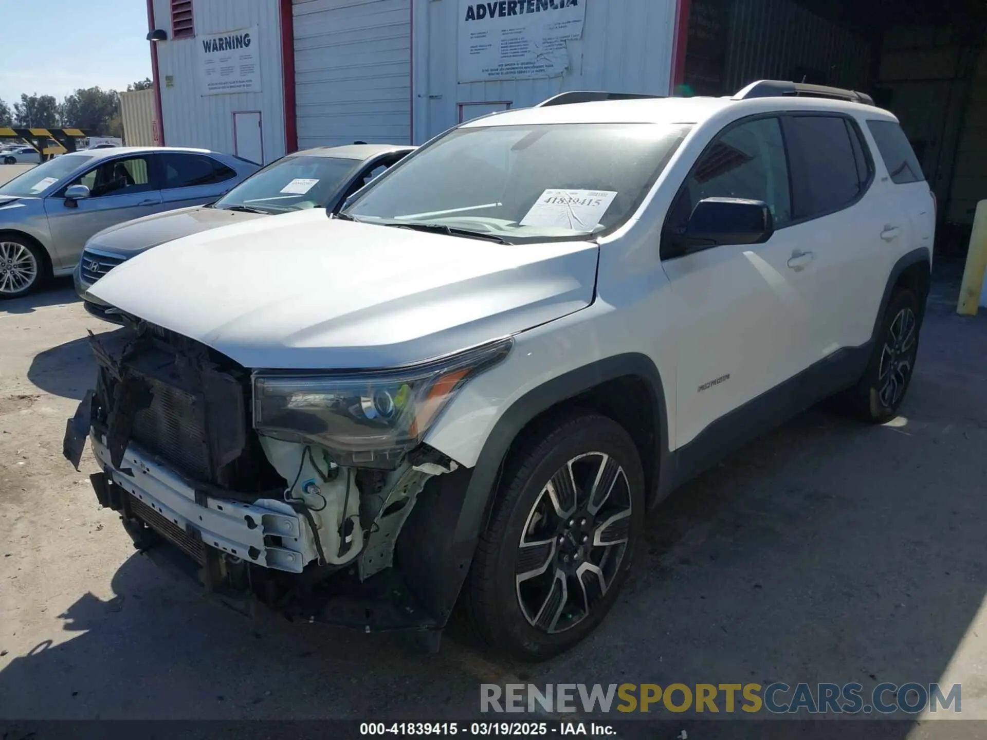 2 Photograph of a damaged car 1GKKNMLS5KZ212989 GMC ACADIA 2019