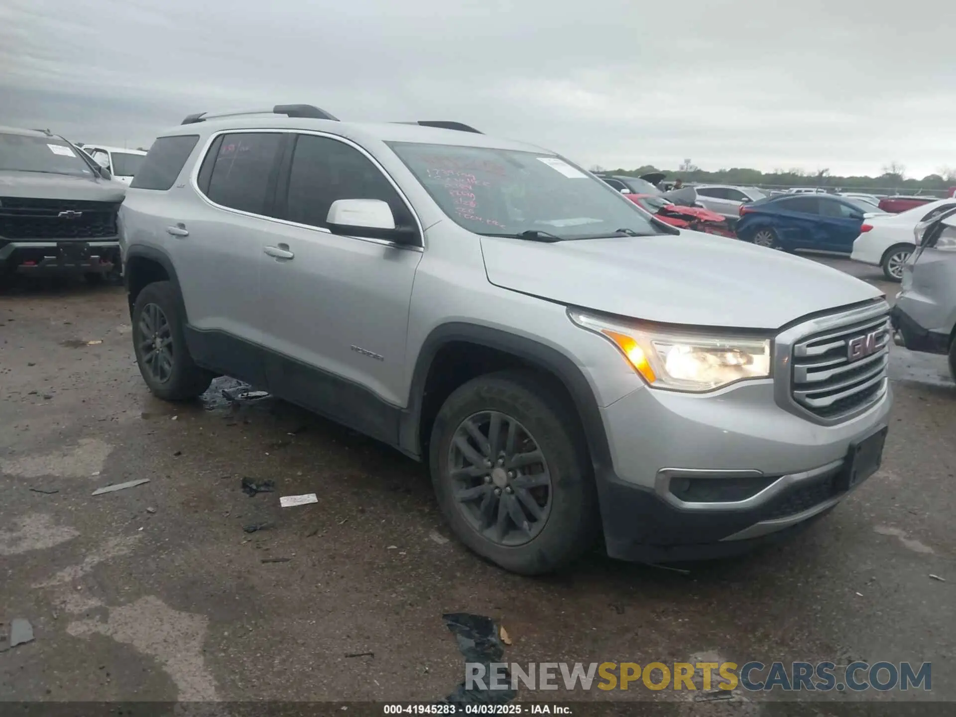 1 Photograph of a damaged car 1GKKNMLS7KZ103644 GMC ACADIA 2019