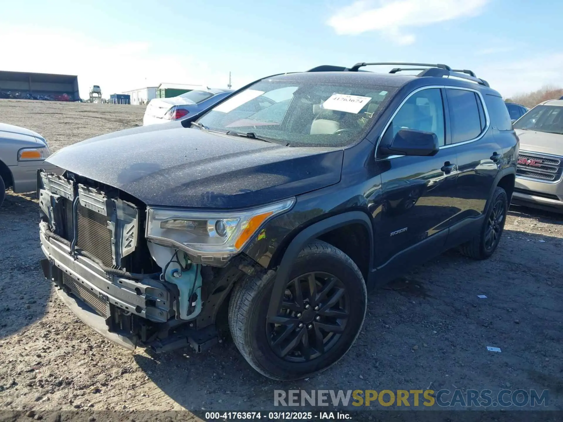 2 Photograph of a damaged car 1GKKNMLSXKZ175227 GMC ACADIA 2019