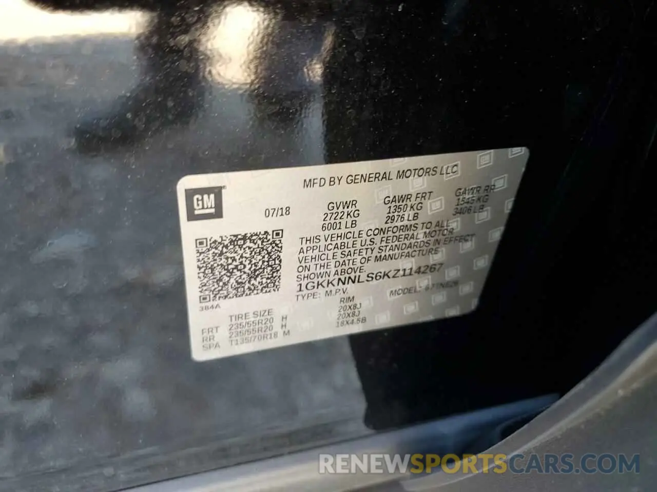 14 Photograph of a damaged car 1GKKNNLS6KZ114267 GMC ACADIA 2019