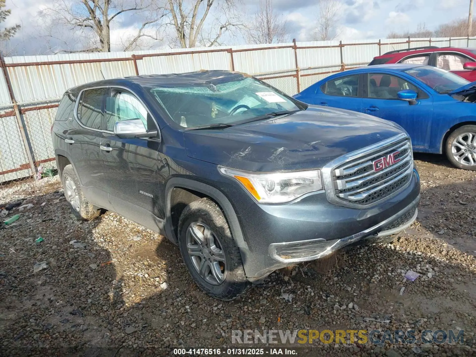 1 Photograph of a damaged car 1GKKNRLA0KZ192378 GMC ACADIA 2019