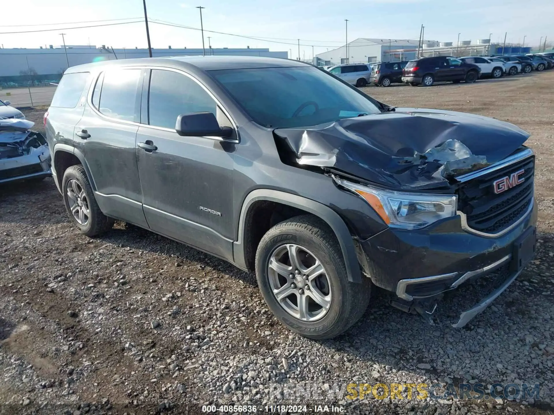 1 Photograph of a damaged car 1GKKNRLA2KZ170575 GMC ACADIA 2019
