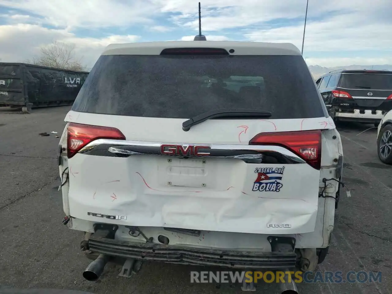 6 Photograph of a damaged car 1GKKNRLS0KZ193443 GMC ACADIA 2019