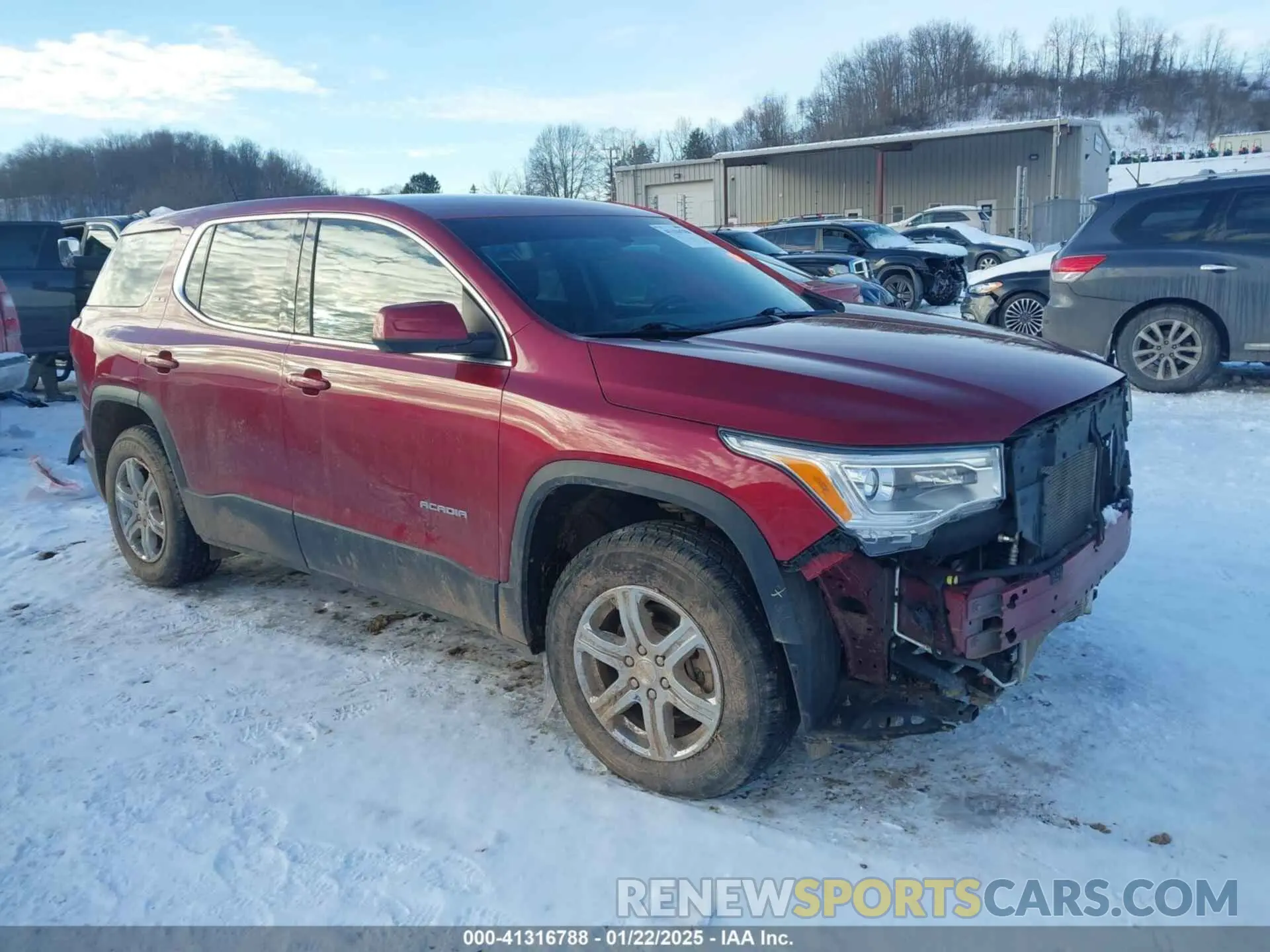 1 Photograph of a damaged car 1GKKNRLS2KZ292720 GMC ACADIA 2019