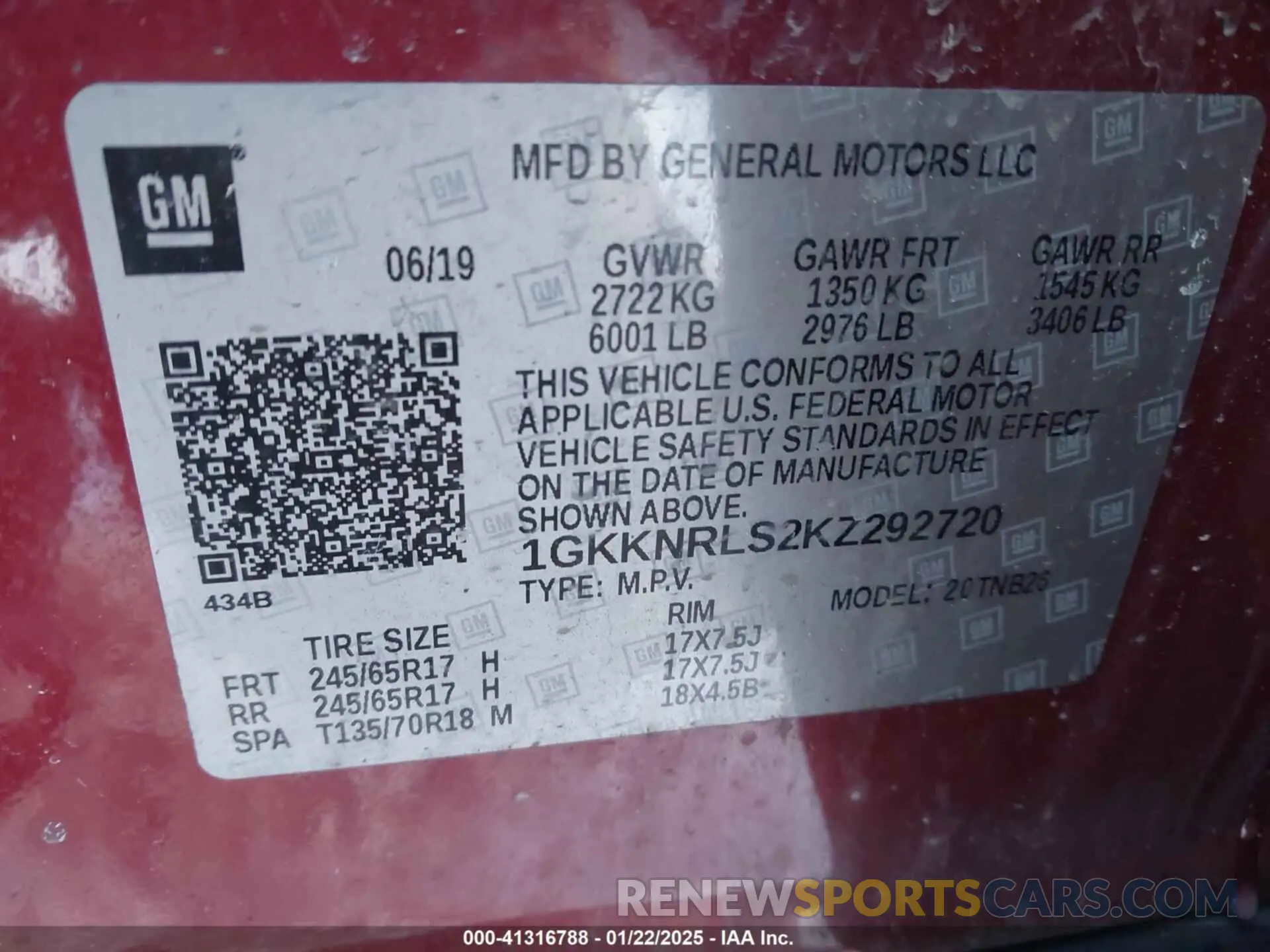 9 Photograph of a damaged car 1GKKNRLS2KZ292720 GMC ACADIA 2019