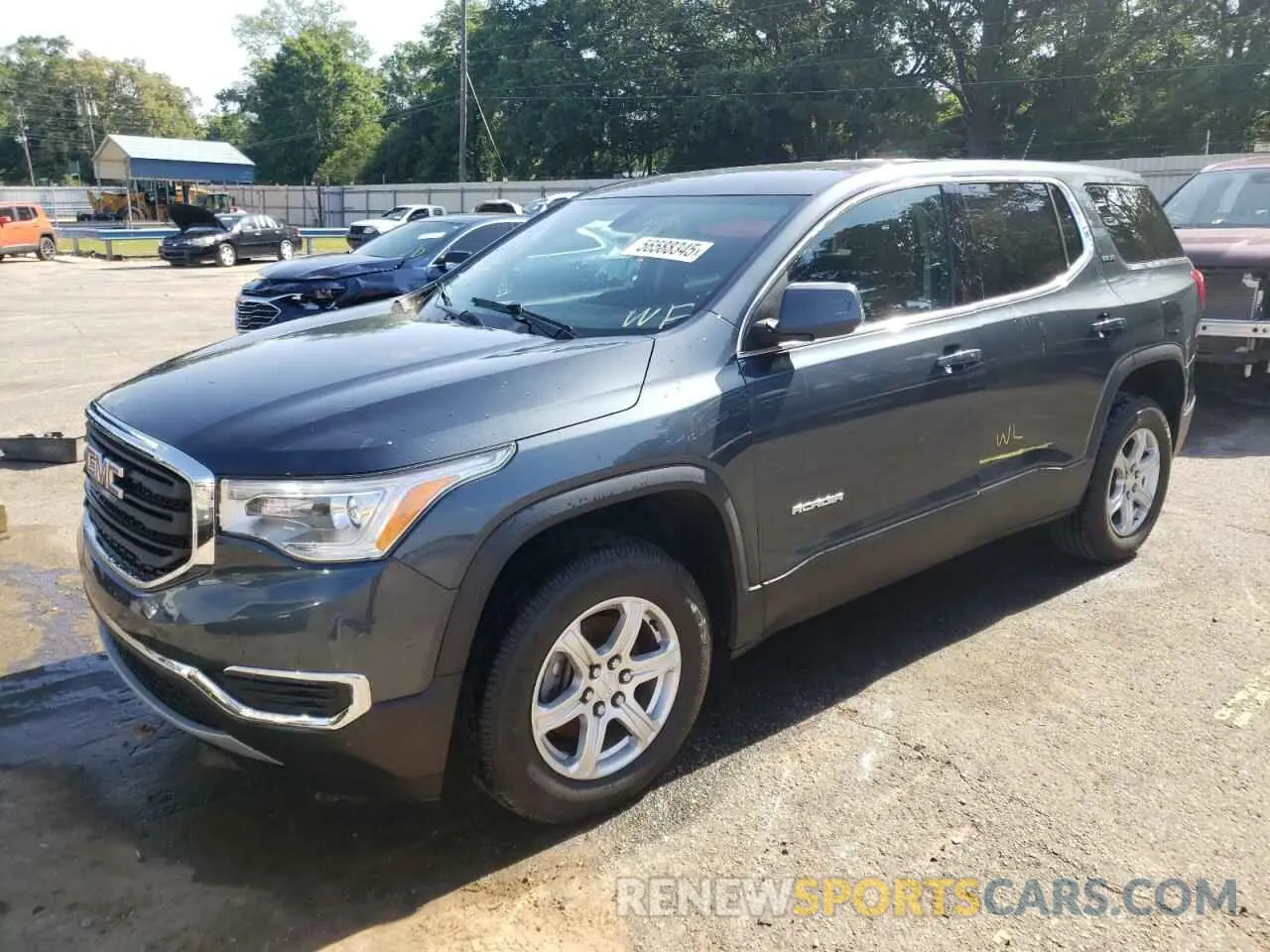 1 Photograph of a damaged car 1GKKNRLSXKZ225797 GMC ACADIA 2019