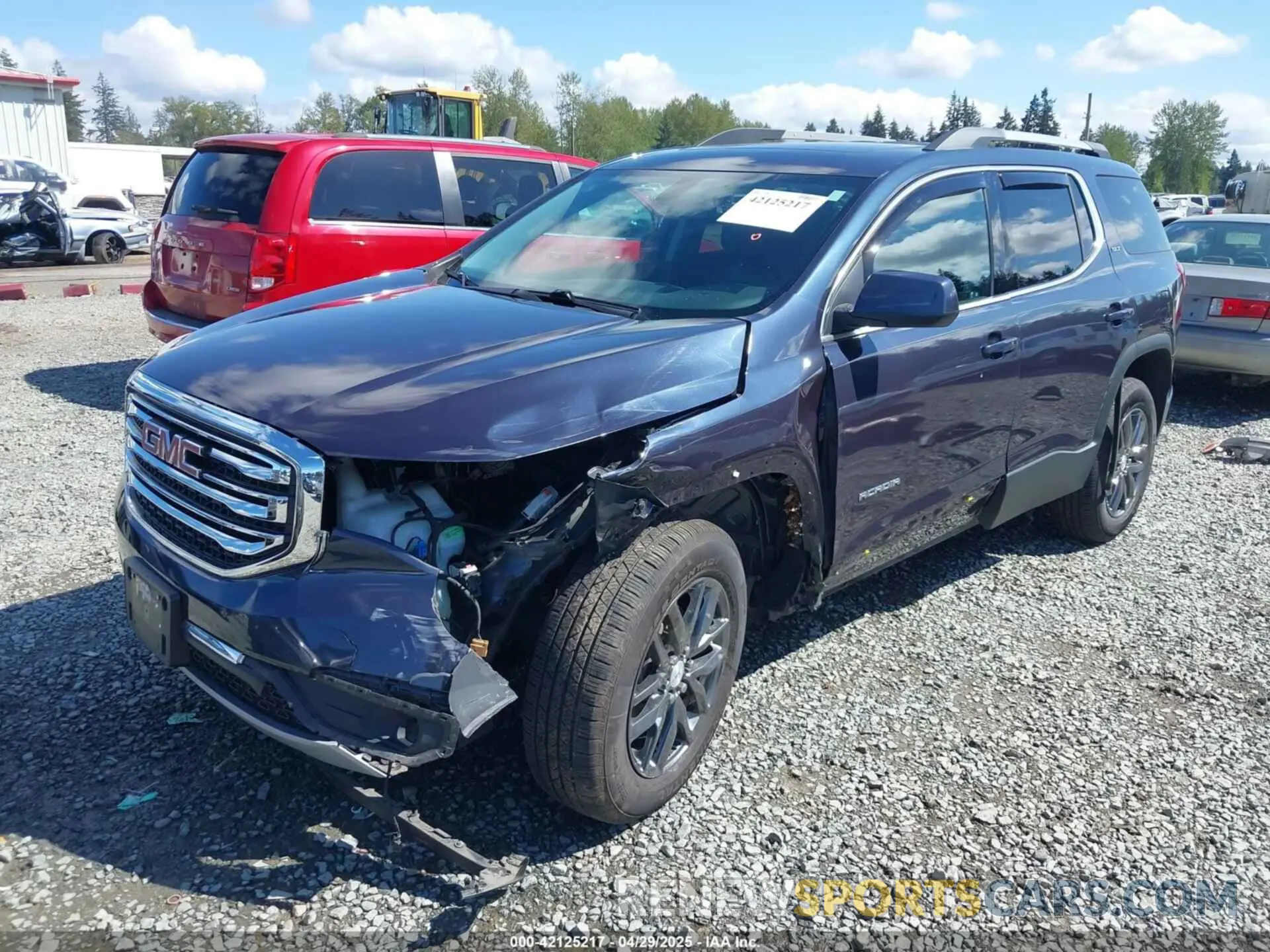 2 Photograph of a damaged car 1GKKNULS2KZ263222 GMC ACADIA 2019