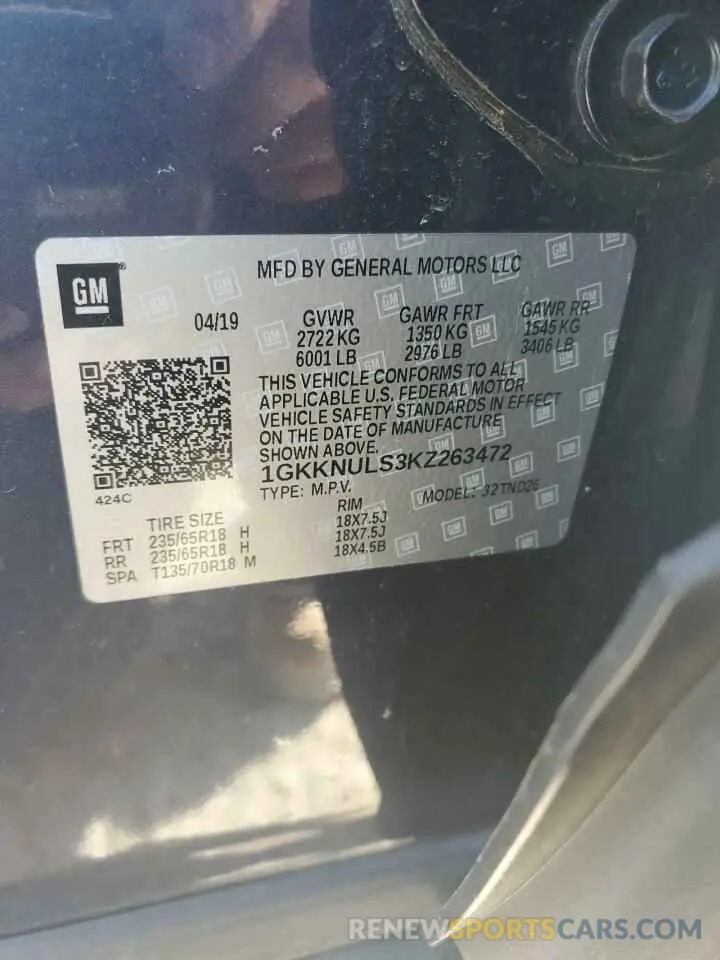 14 Photograph of a damaged car 1GKKNULS3KZ263472 GMC ACADIA 2019
