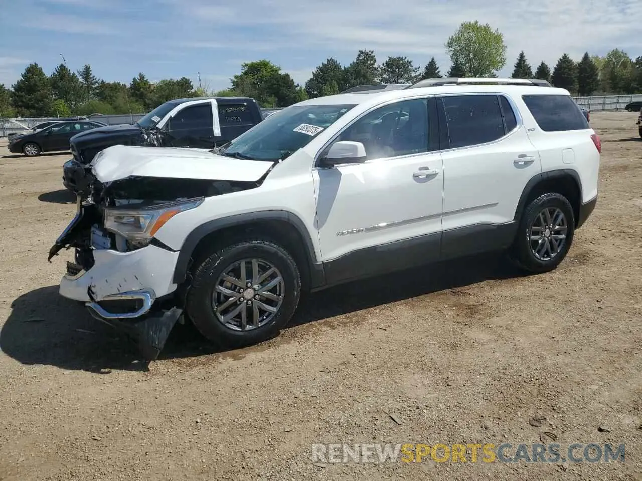 1 Photograph of a damaged car 1GKKNULS7KZ130665 GMC ACADIA 2019