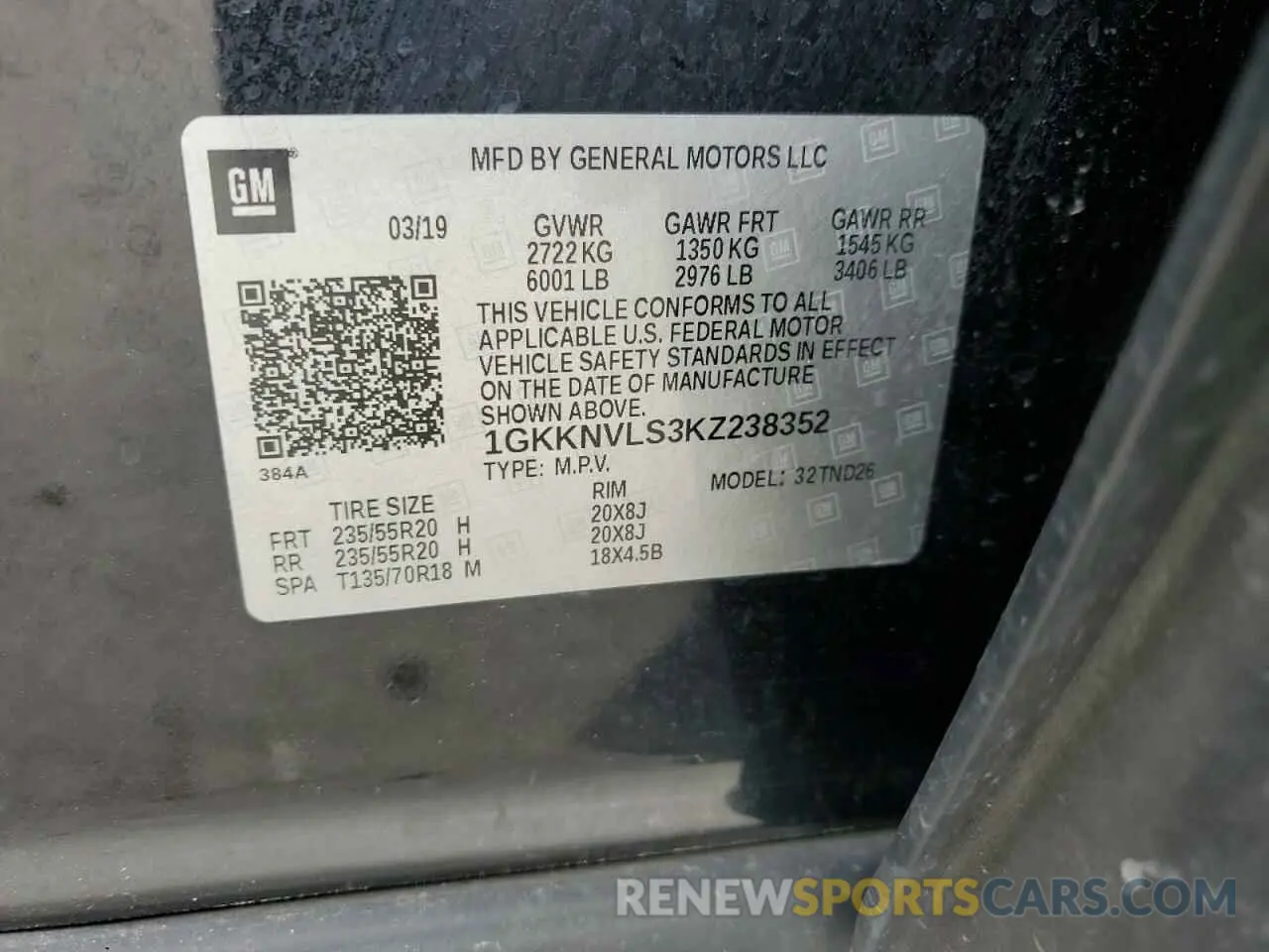 14 Photograph of a damaged car 1GKKNVLS3KZ238352 GMC ACADIA 2019
