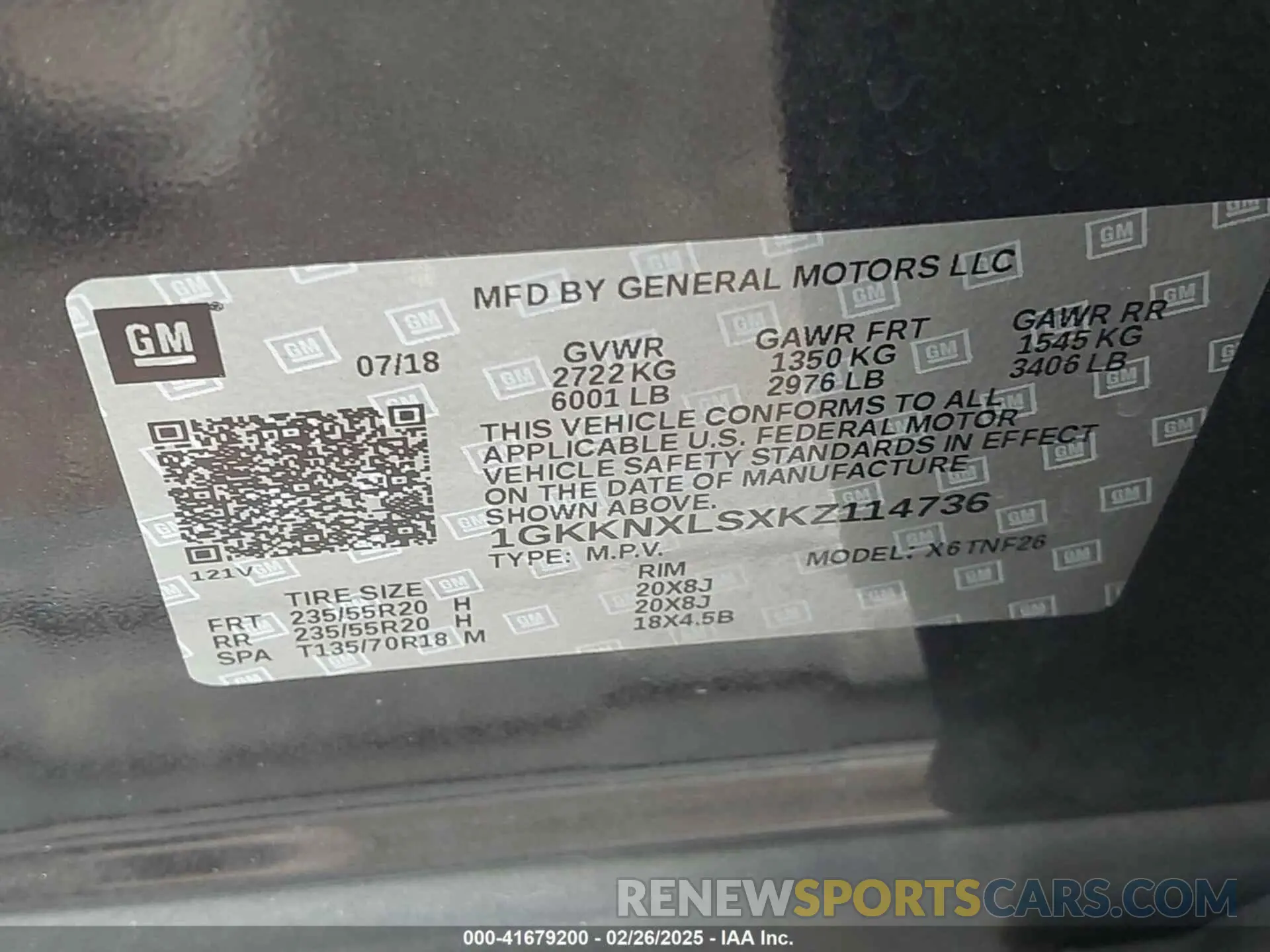 9 Photograph of a damaged car 1GKKNXLSXKZ114736 GMC ACADIA 2019