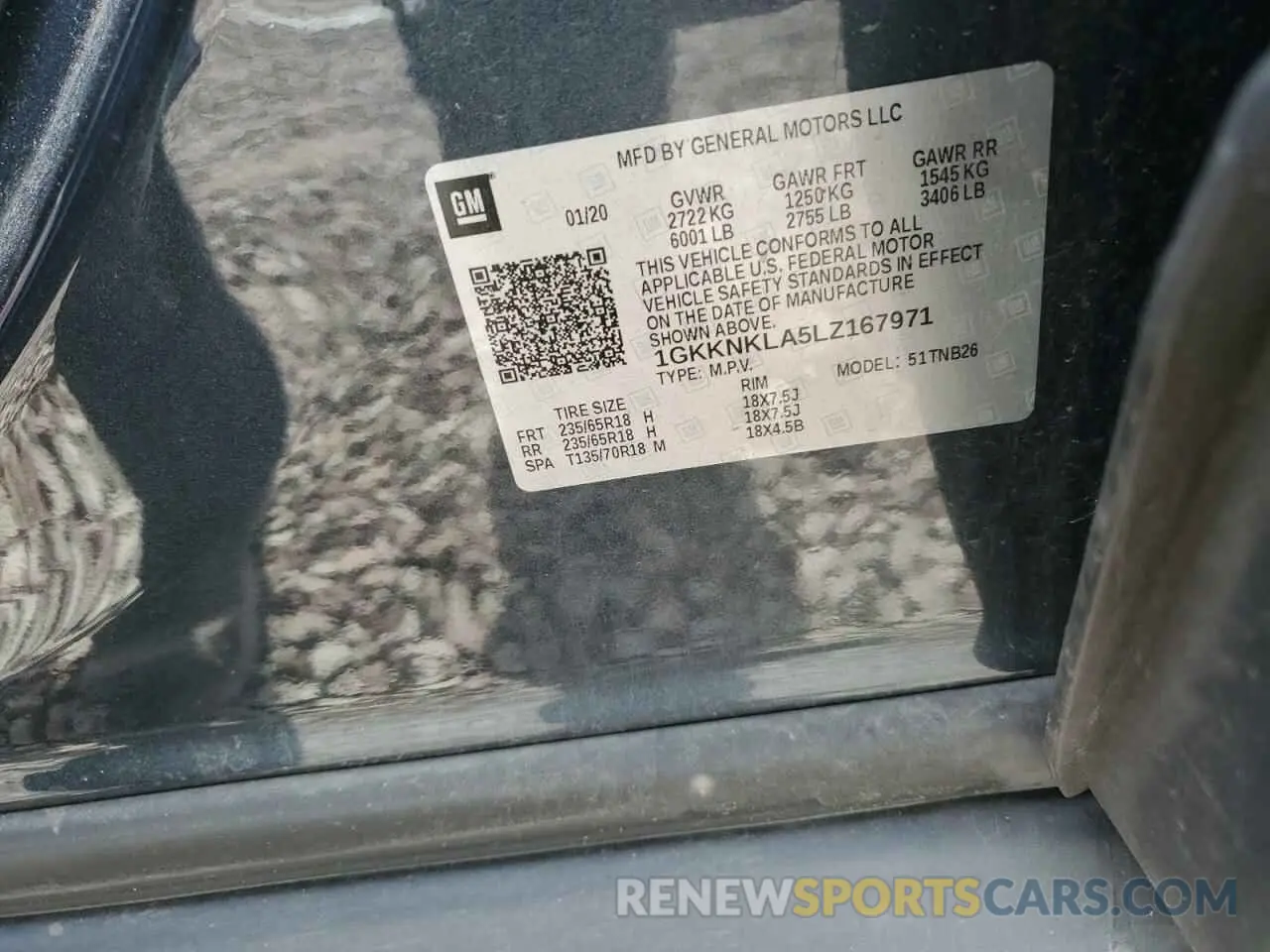 15 Photograph of a damaged car 1GKKNKLA5LZ167971 GMC ACADIA 2020