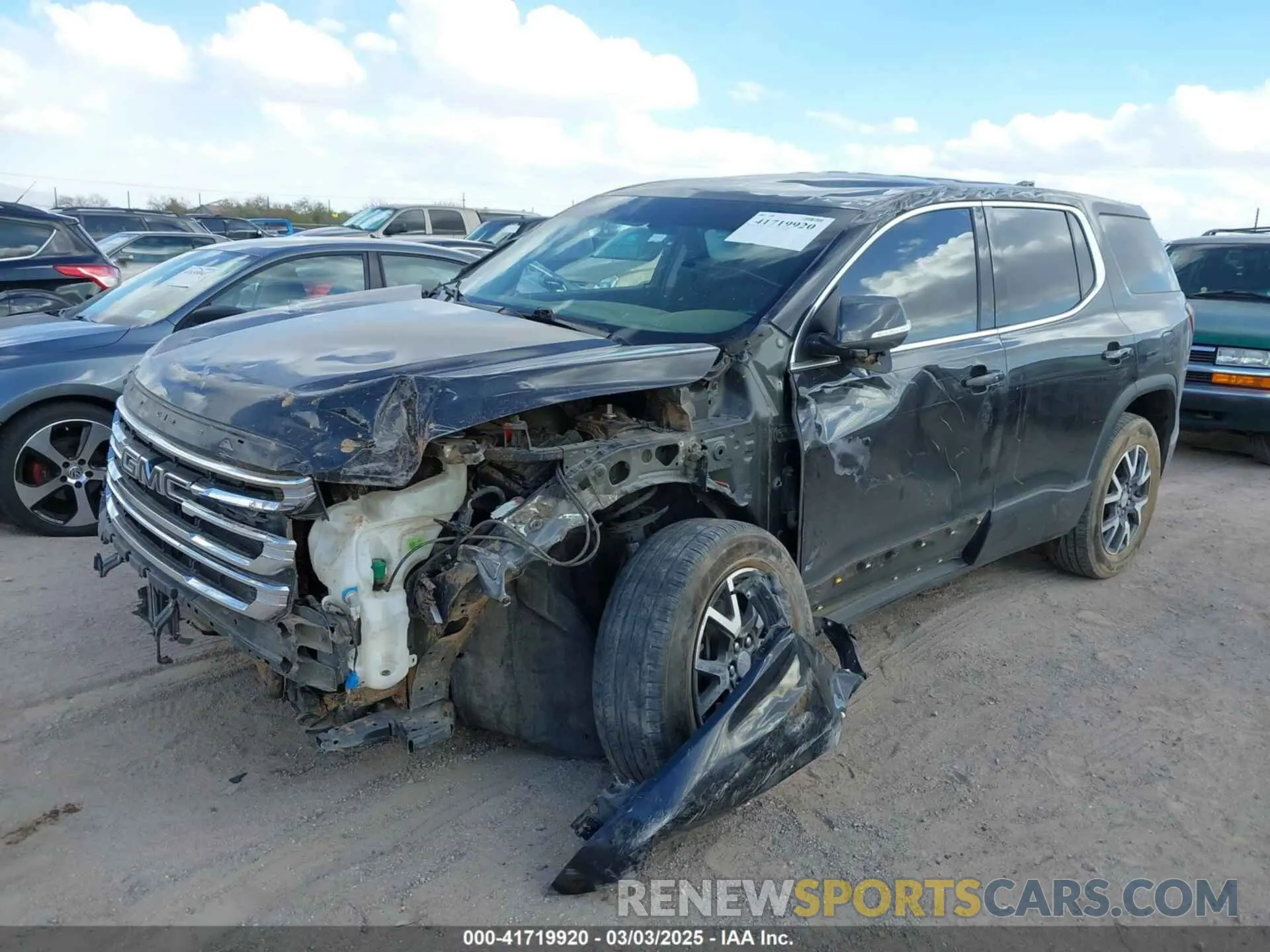 2 Photograph of a damaged car 1GKKNKLA7LZ223893 GMC ACADIA 2020