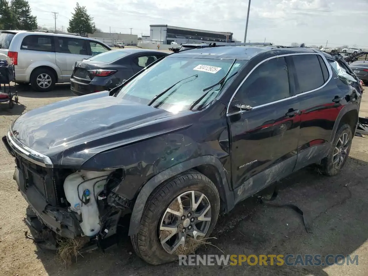 1 Photograph of a damaged car 1GKKNKLA0MZ156362 GMC ACADIA 2021