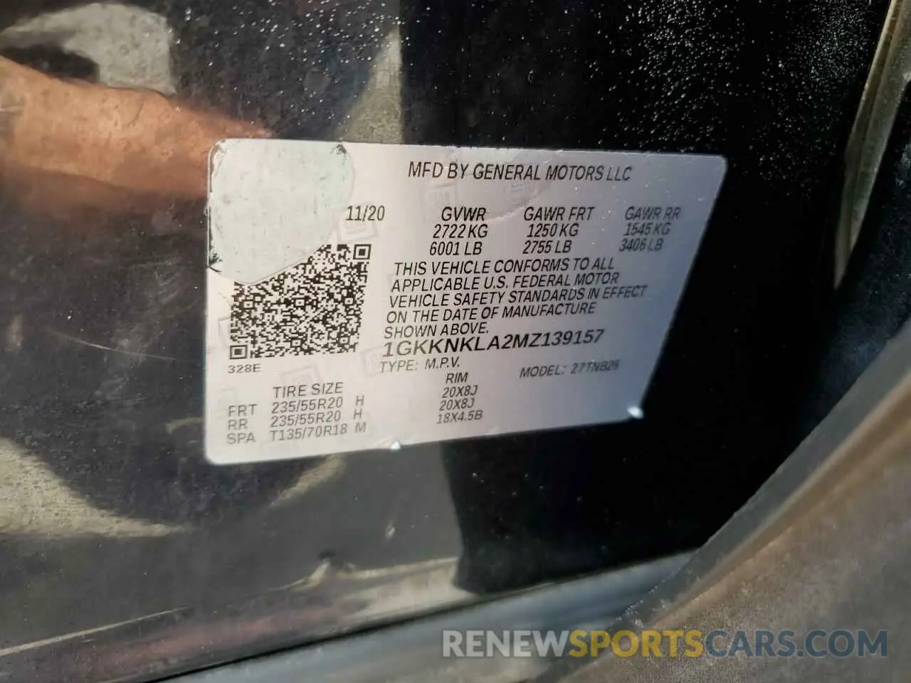13 Photograph of a damaged car 1GKKNKLA2MZ139157 GMC ACADIA 2021