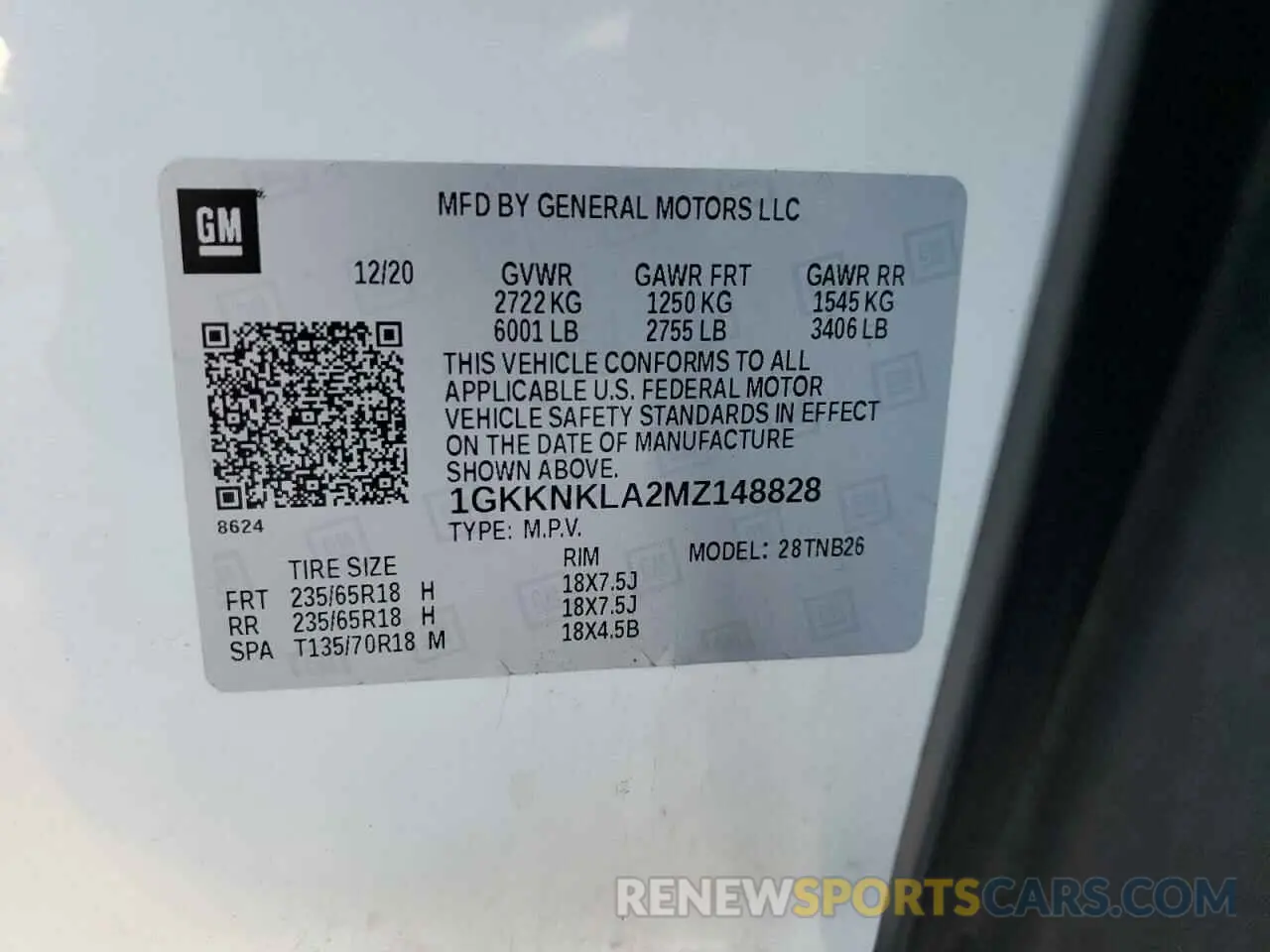 15 Photograph of a damaged car 1GKKNKLA2MZ148828 GMC ACADIA 2021