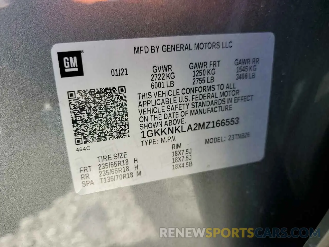 14 Photograph of a damaged car 1GKKNKLA2MZ166553 GMC ACADIA 2021