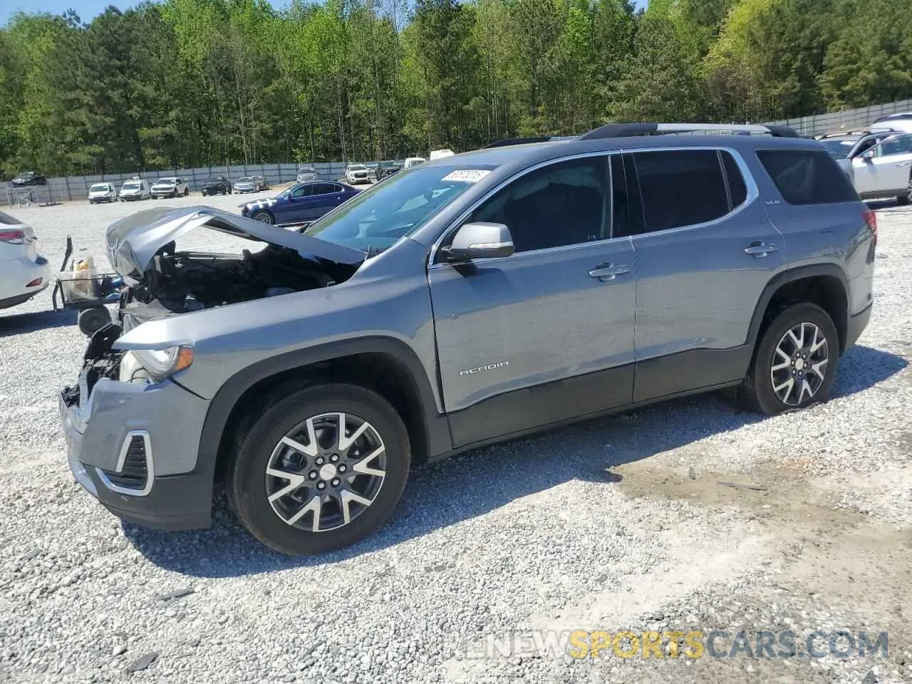 1 Photograph of a damaged car 1GKKNKLA3MZ153245 GMC ACADIA 2021