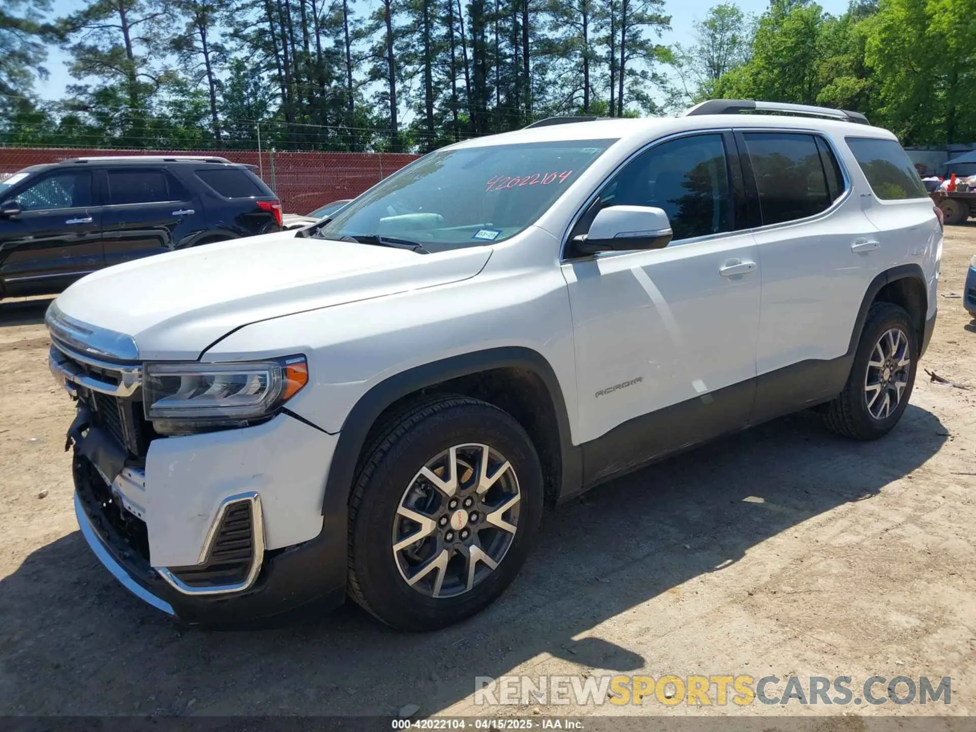 2 Photograph of a damaged car 1GKKNKLA3MZ157411 GMC ACADIA 2021