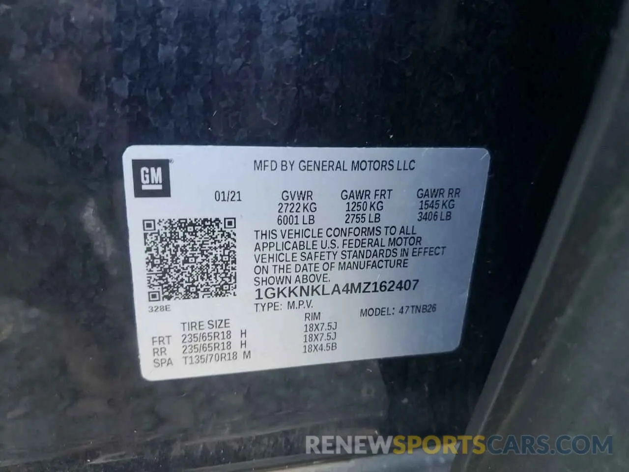 16 Photograph of a damaged car 1GKKNKLA4MZ162407 GMC ACADIA 2021