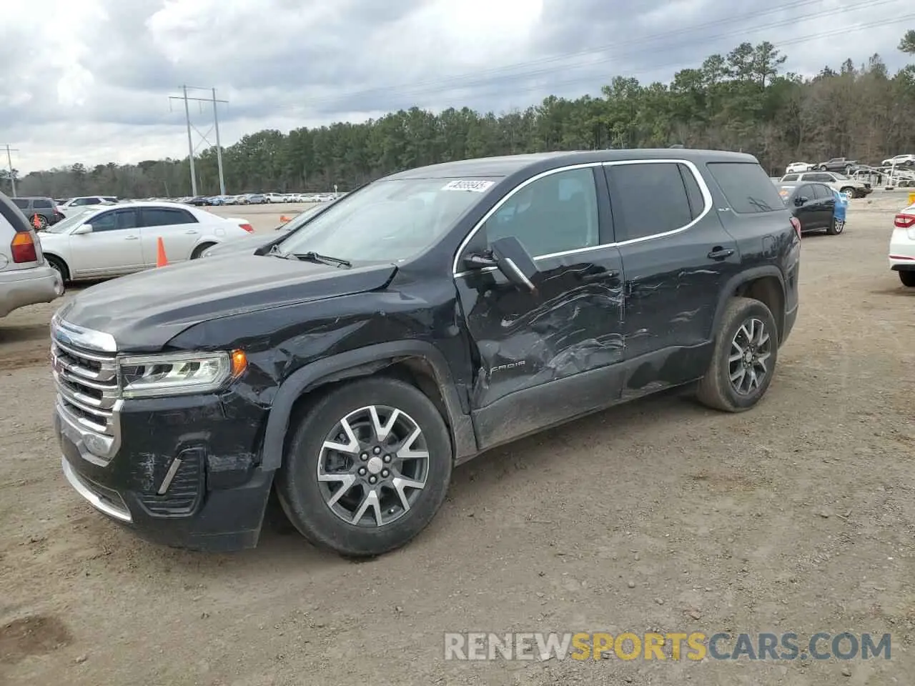 1 Photograph of a damaged car 1GKKNKLA9MZ215439 GMC ACADIA 2021
