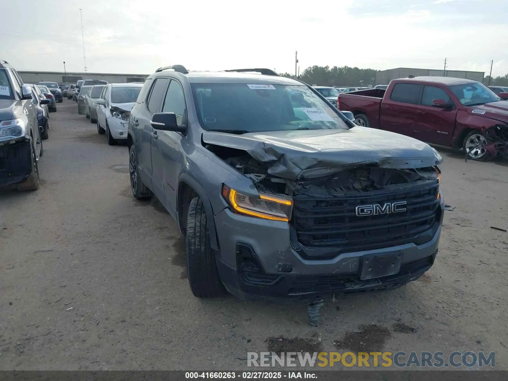 1 Photograph of a damaged car 1GKKNKLSXMZ159150 GMC ACADIA 2021